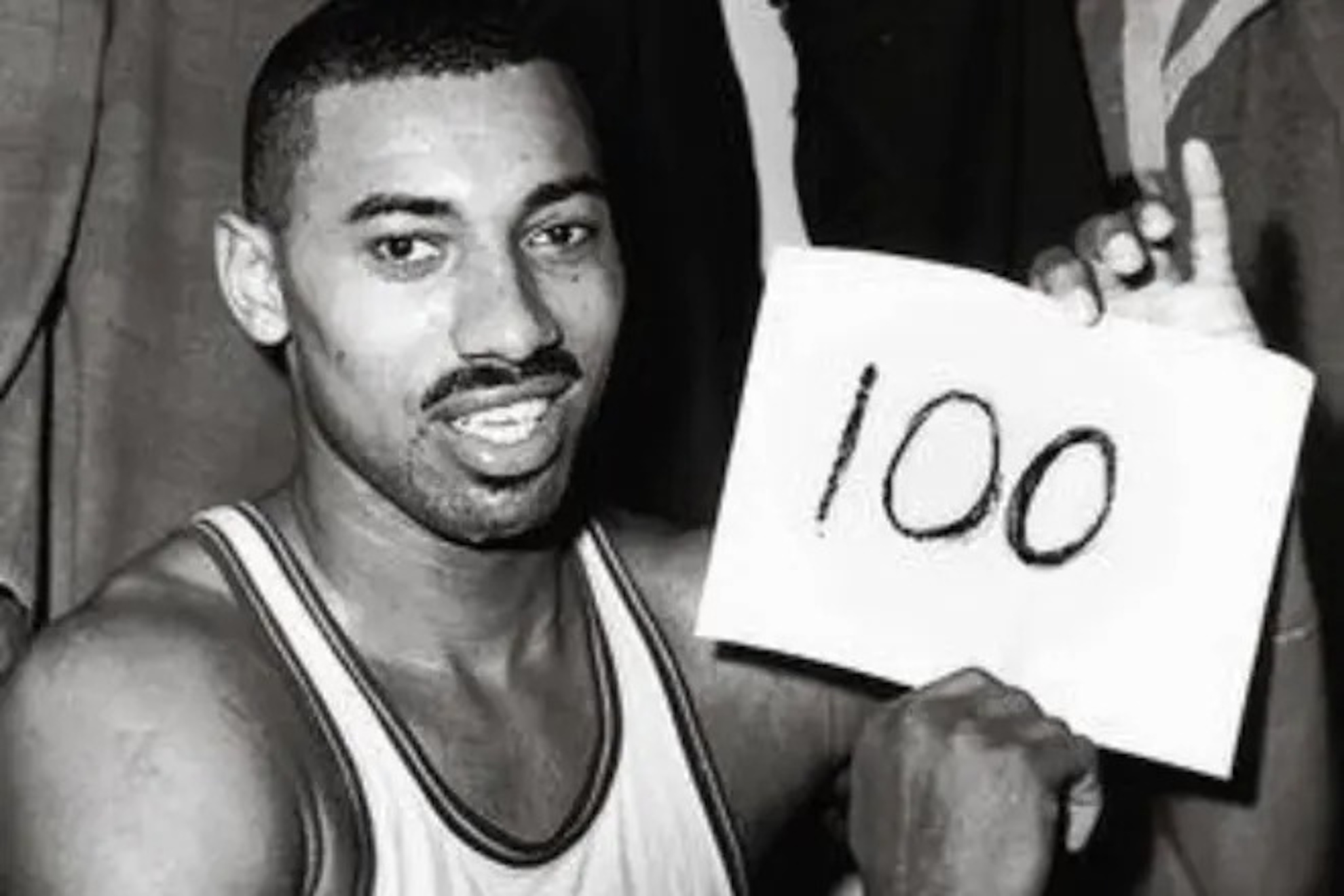 Wilt Chamberlain, when he scored 100 points in one game.