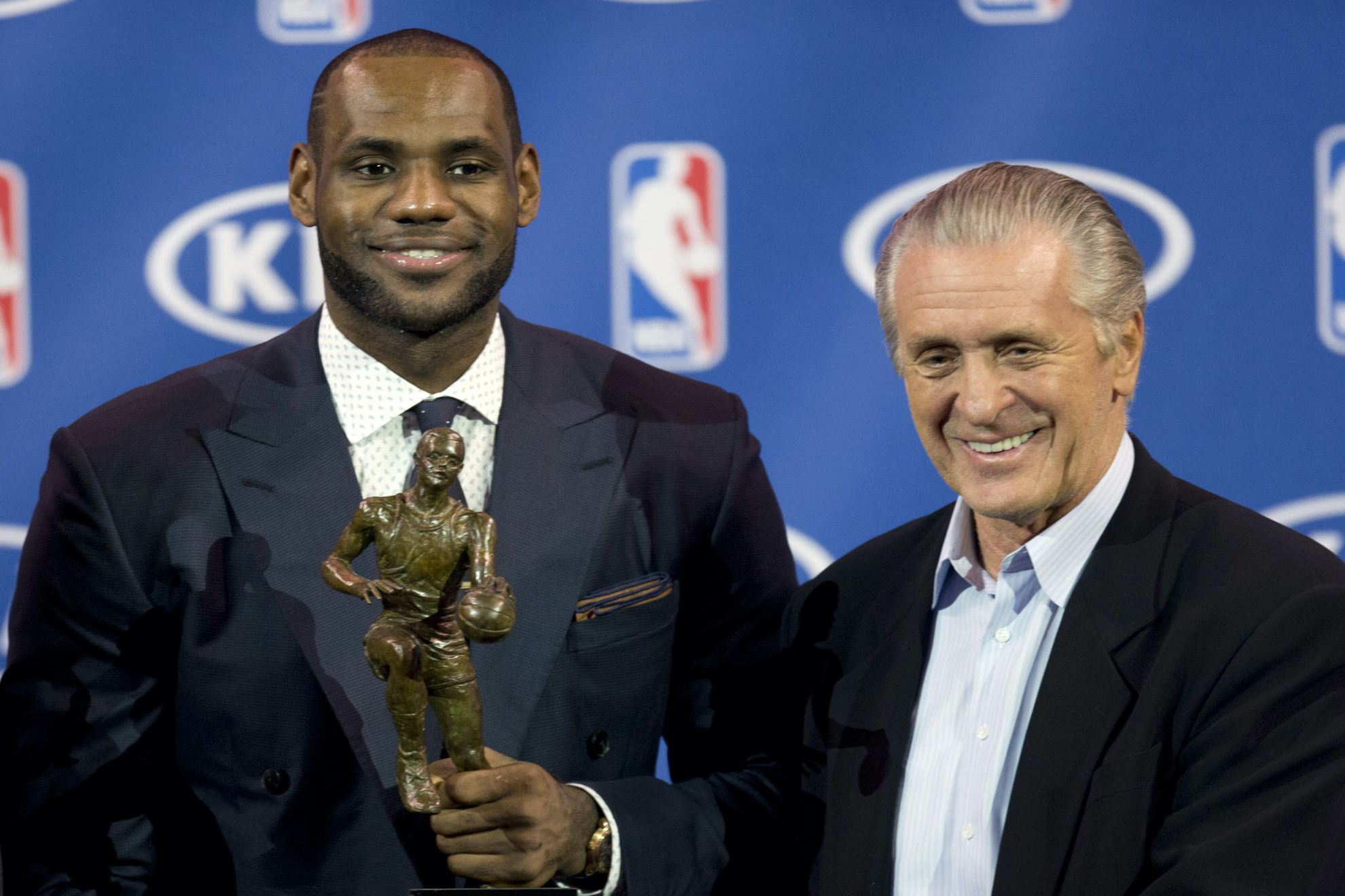 LeBron James and Pat Riley