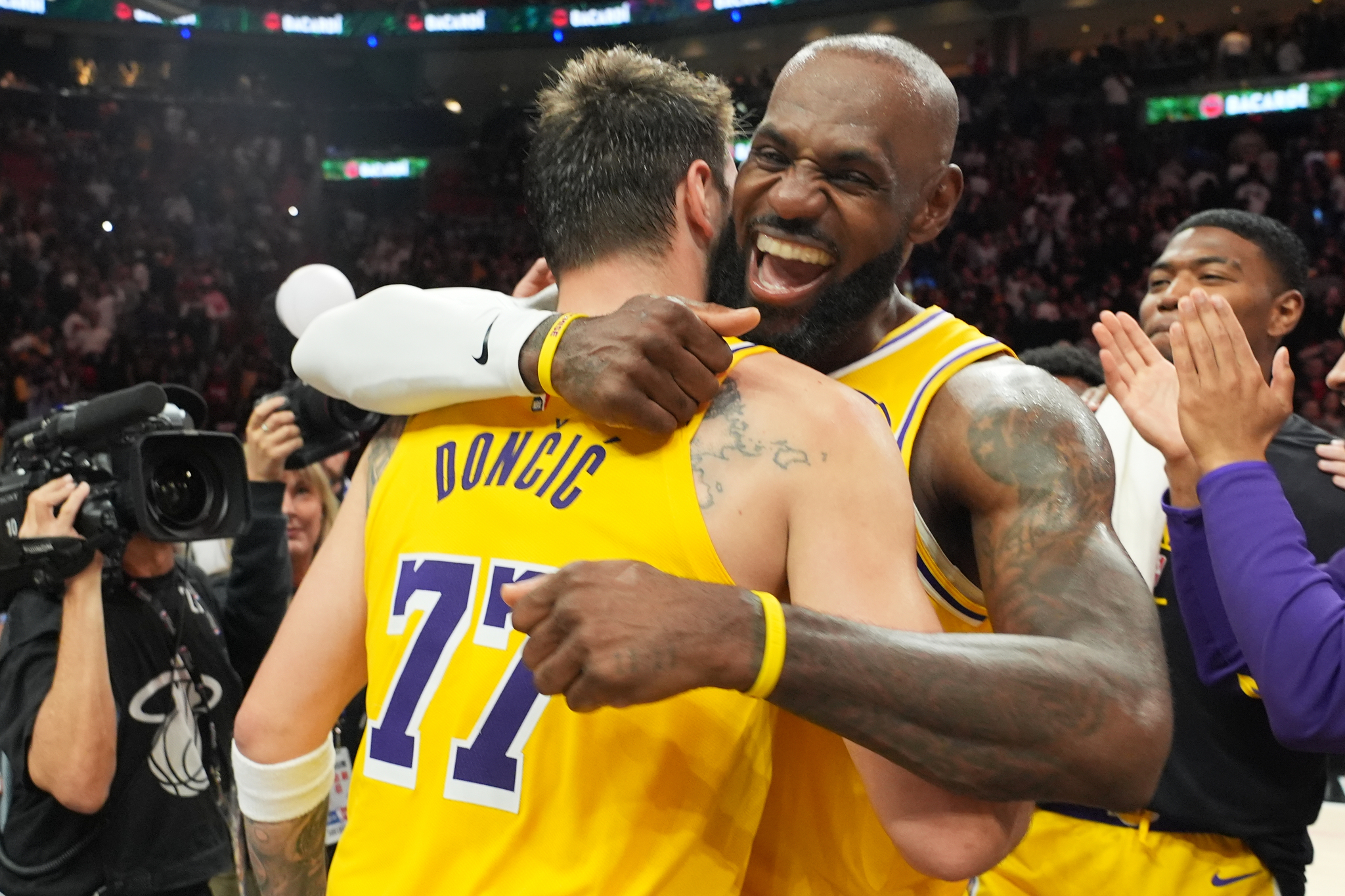 Luka Doncic's impressive form continued with the Los Angeles Lakers against the Miami Heat