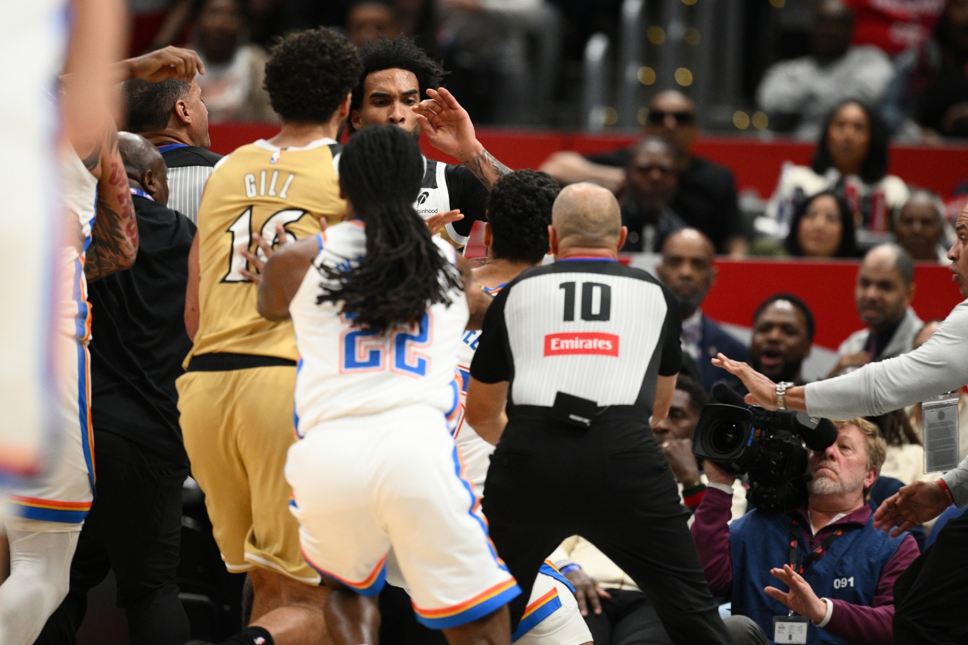 The NBA may review the Thunder-Wizards fight after some players were tossed.