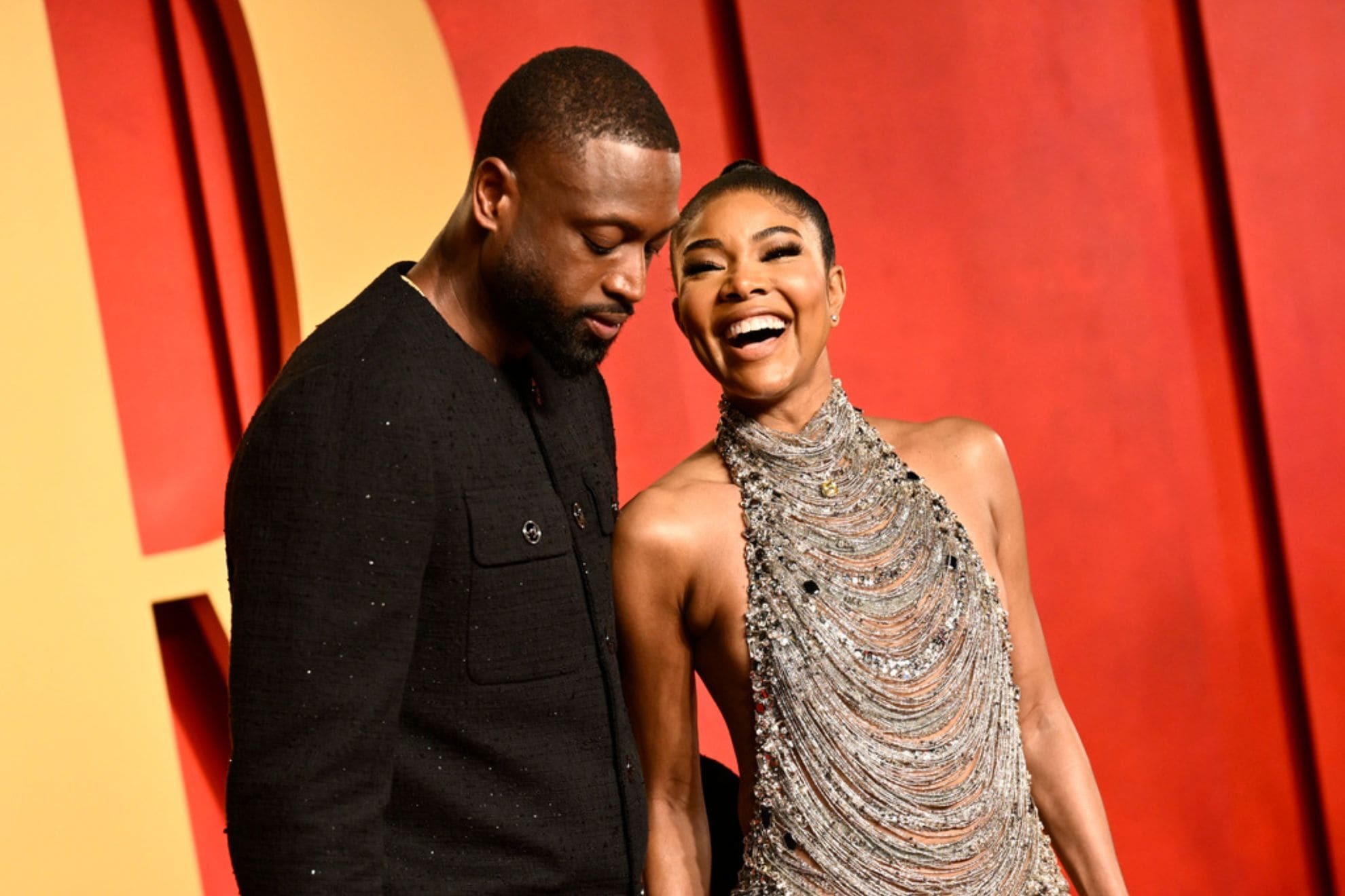 Dwyane Wade, left, and Gabrielle Union arrive at the Vanity Fair Oscar Party on Sunday, March 10, 2024, at the Wallis Annenberg Center for the Performing Arts in Beverly Hills, Calif. (Photo by Evan Agostini/Invision/AP)