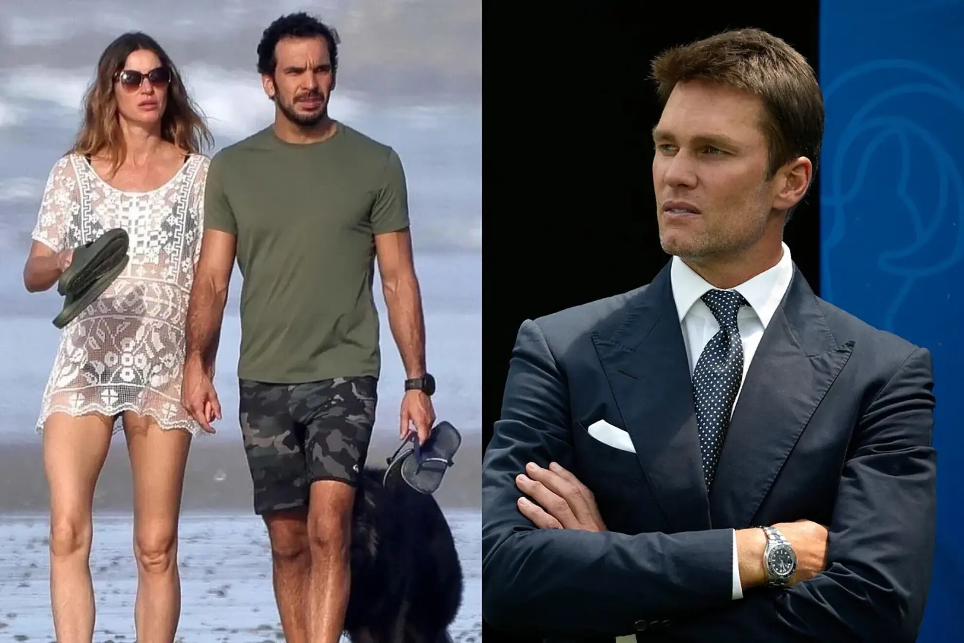 Gisele Bundchen, Joaquim Valente and Tom Brady