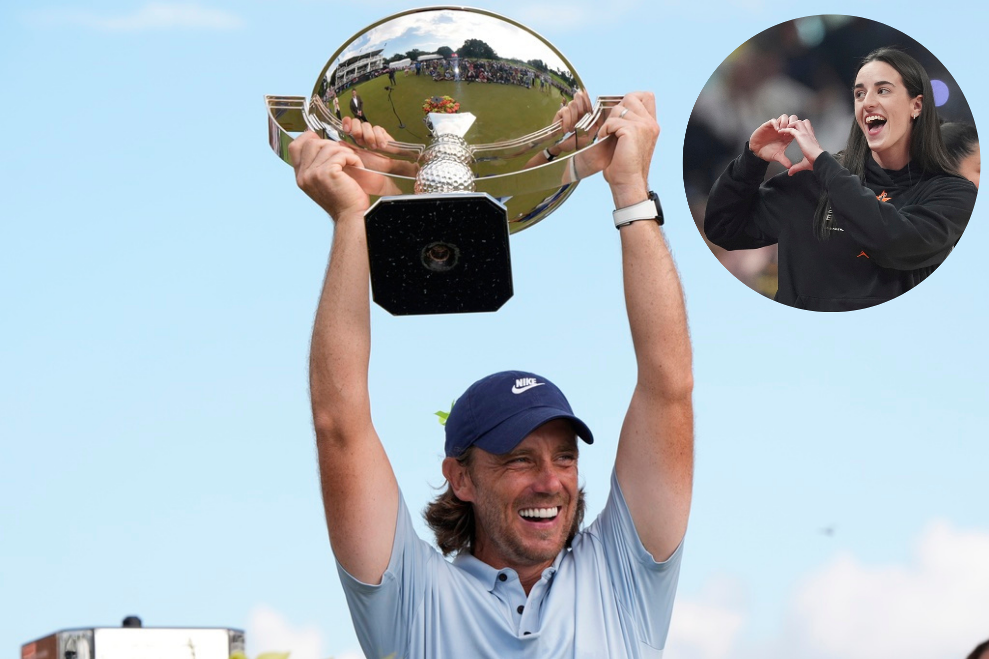 Caitlin Clark puts her injury aside to congratulate Tommy Fleetwood on his first PGA Tour win