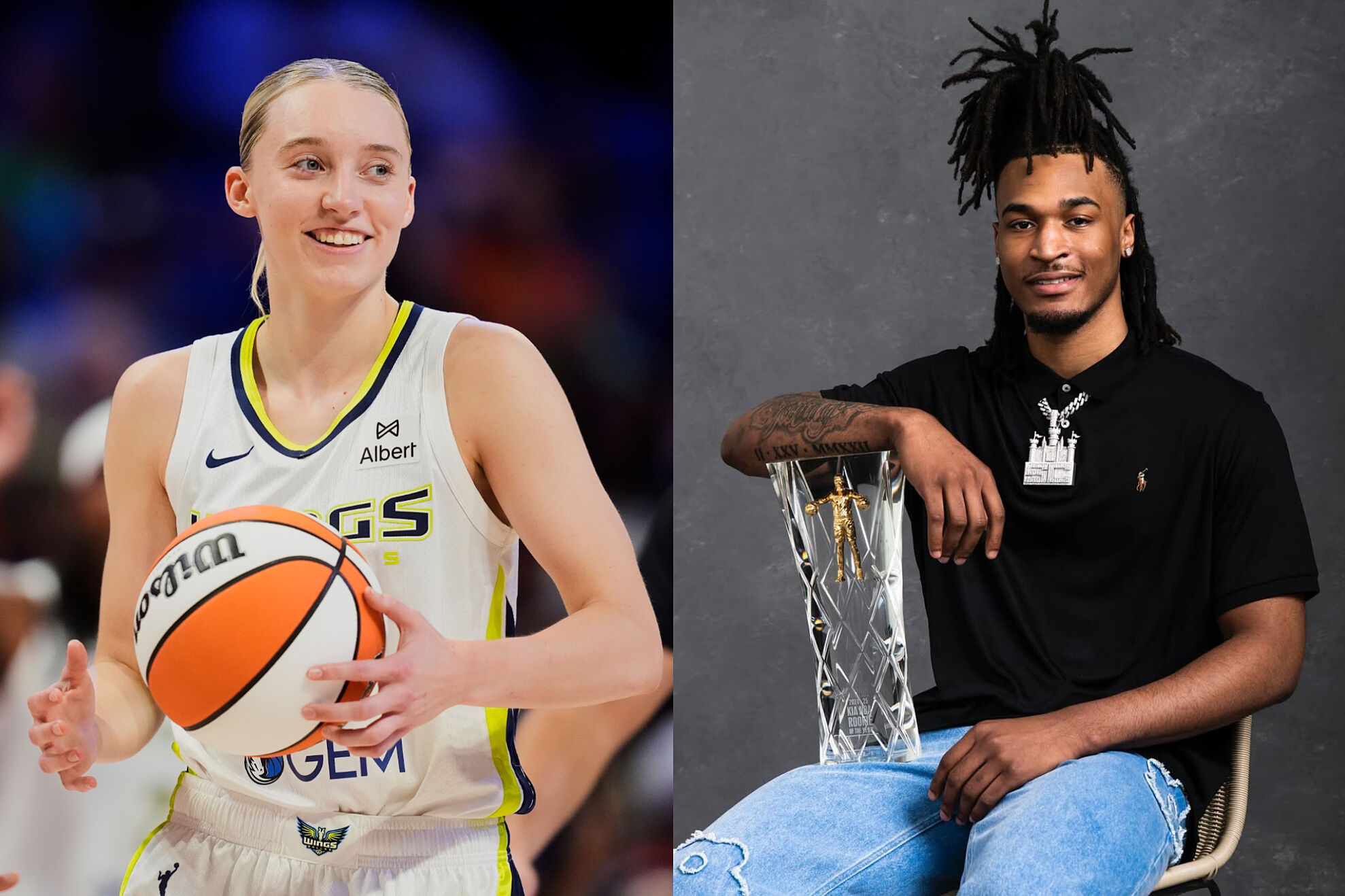 UConn makes NBA and WNBA history after Stephon Castle and Paige Bueckers are named ROTY