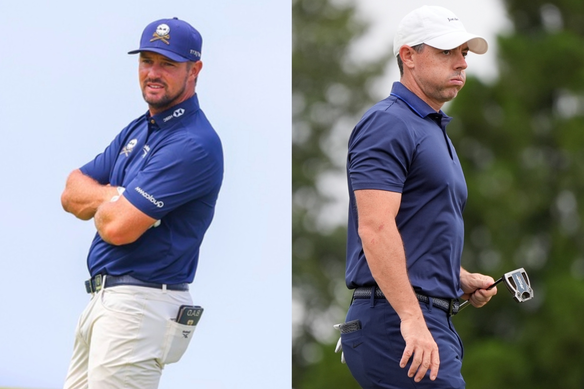 Rory McIlroy (R) opened a new chapter in his feud with Bryson DeChambeau.