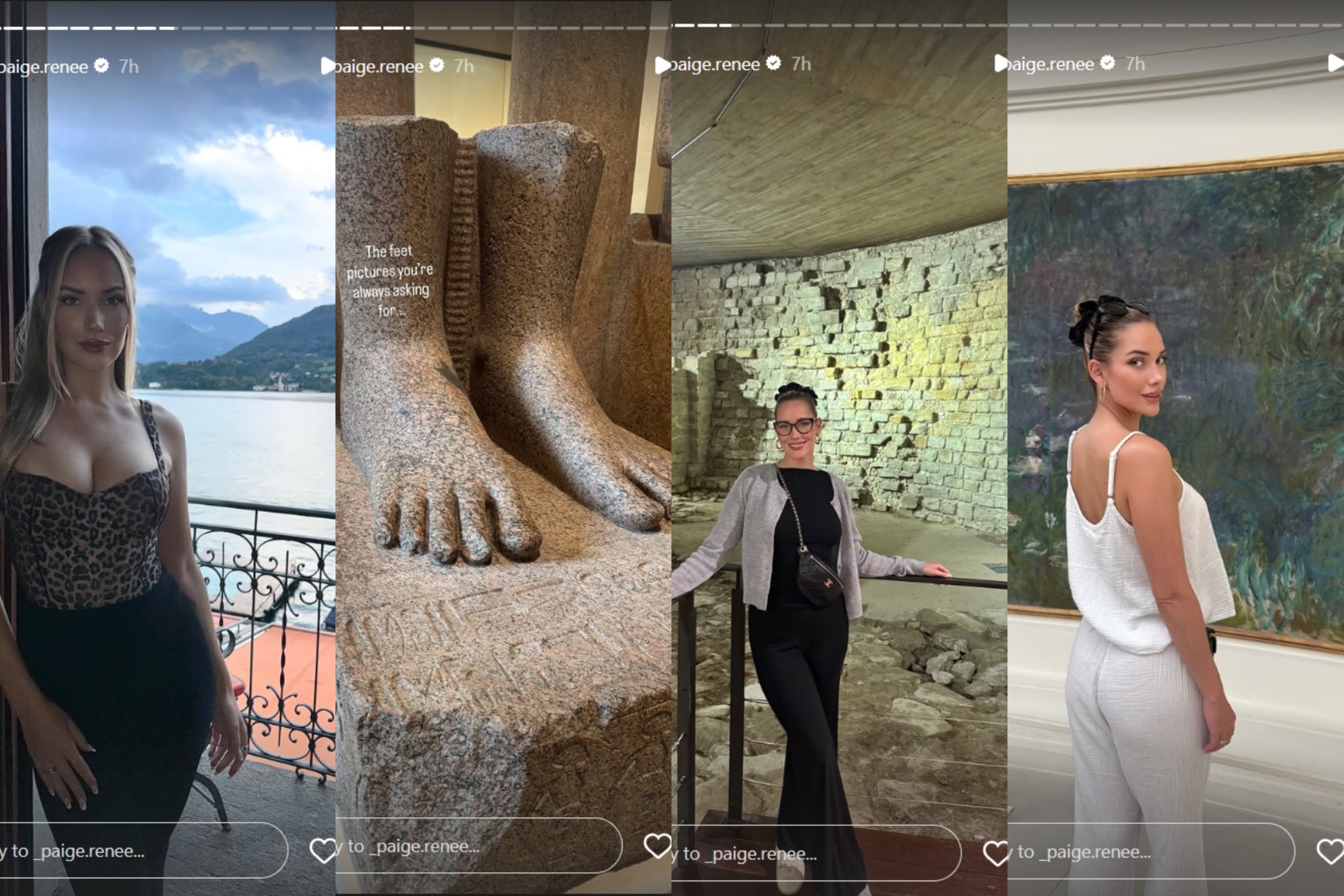 From Paris to Lake Como: Paige Spiranac's Stunning Vacation Photos/
