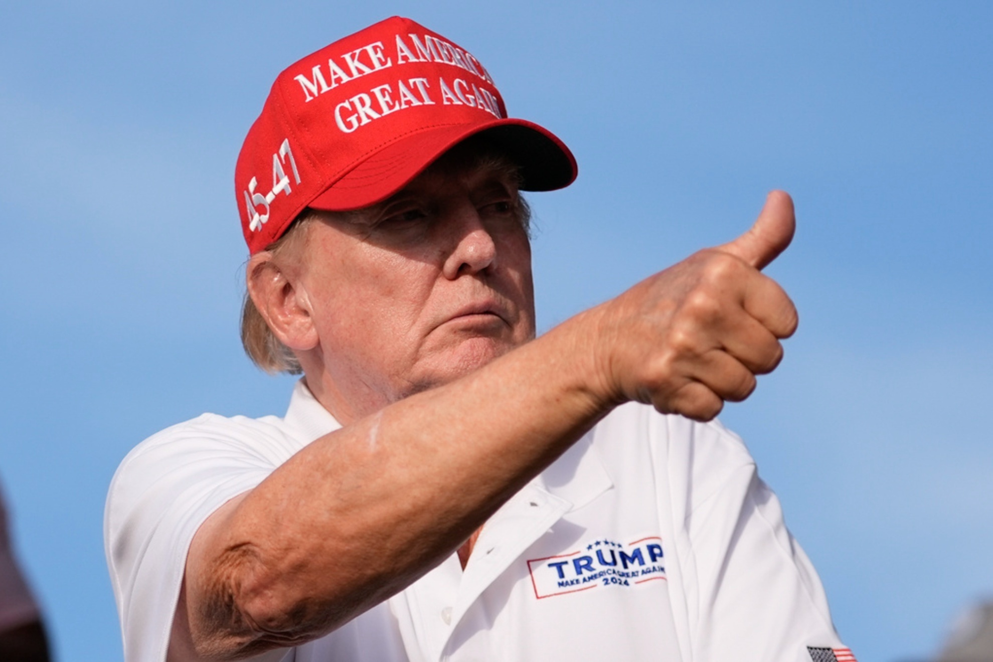 Donald Trump at the 2024 LIV Golf Miami at Trump National Doral Golf Club