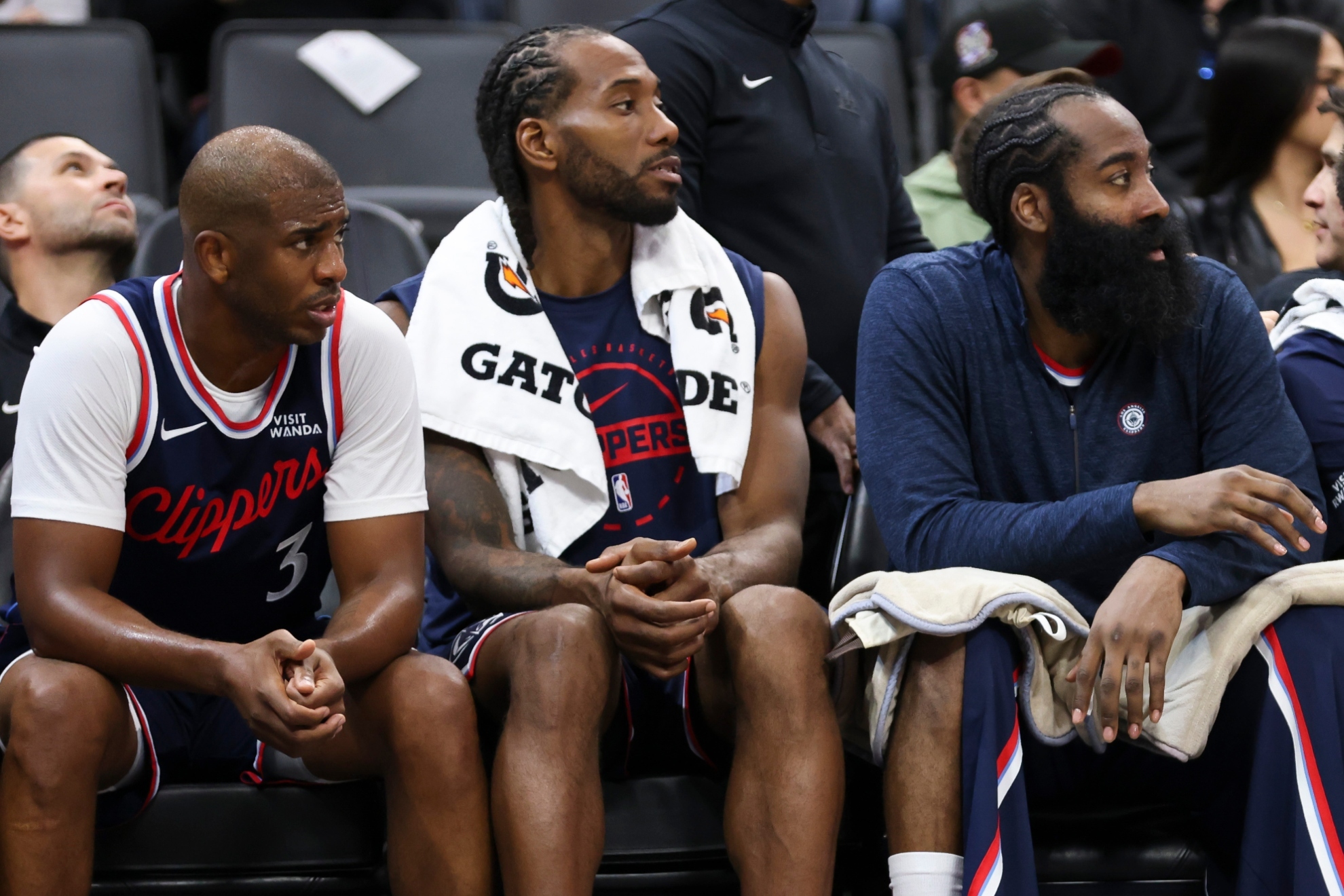 Chris Paul, Kawhi Leonard and James Harden