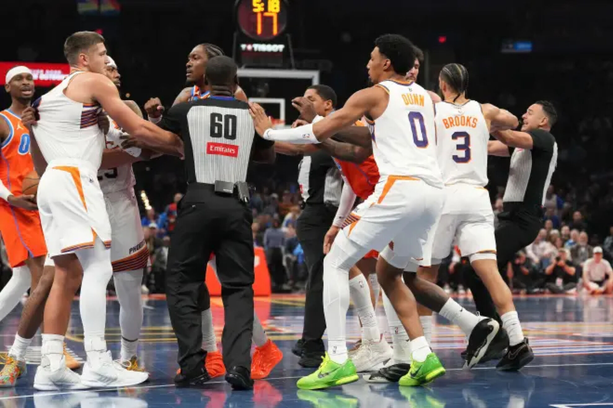Grayson Allen was ejected for committing a Flagrant 2 foul on Chet Holmgren.