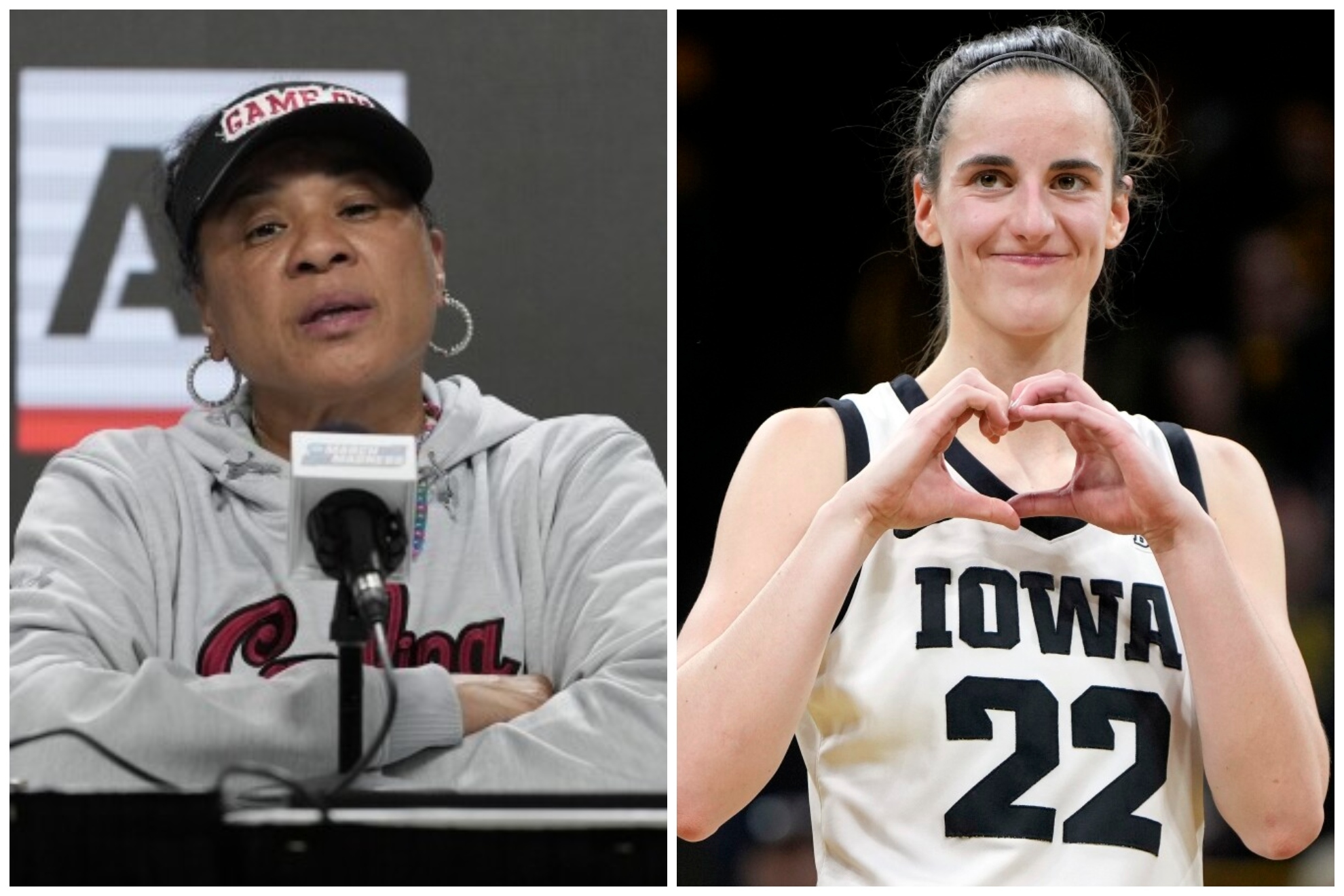 Dawn Staley and Caitlin Clark