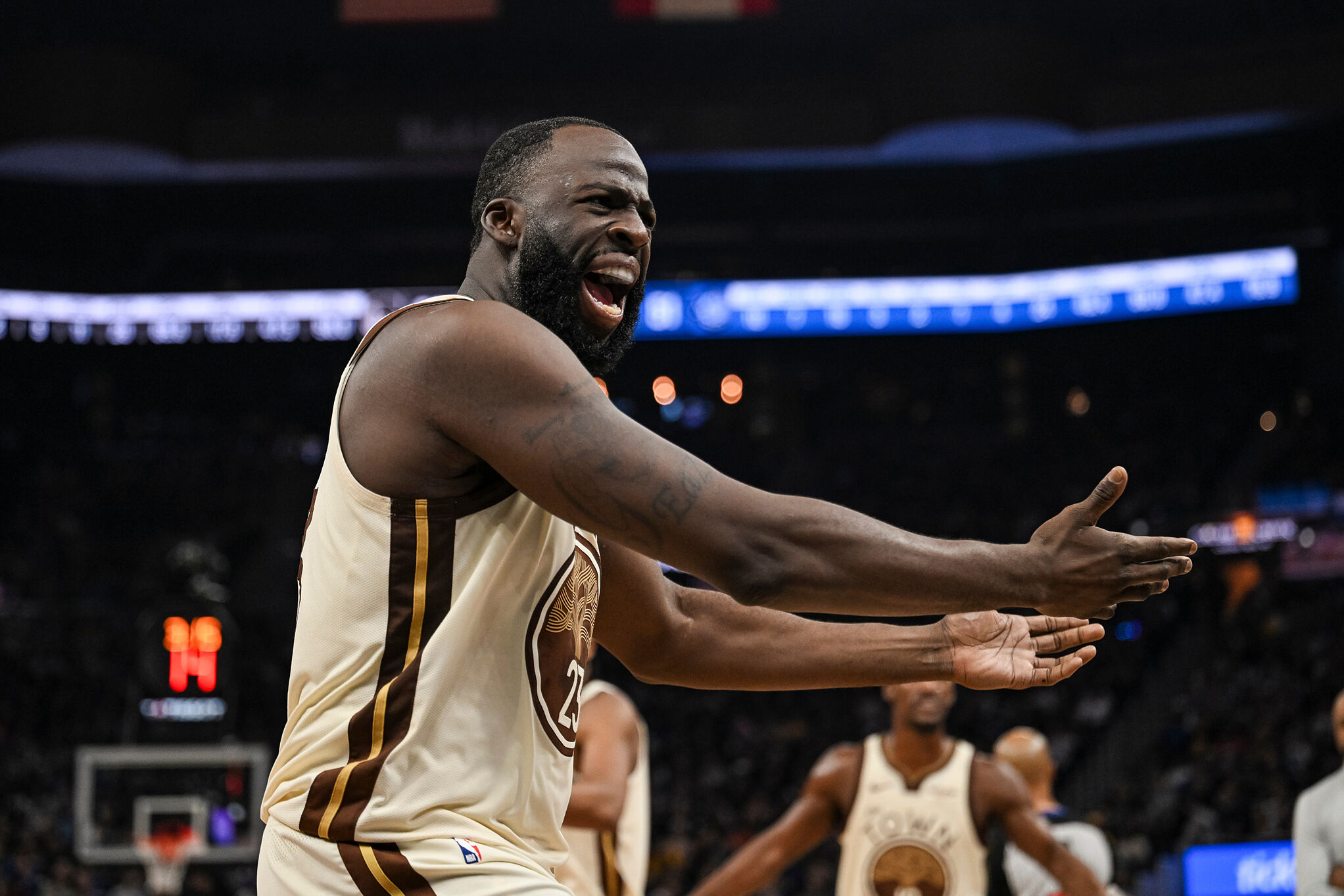 Green with the Warriors.