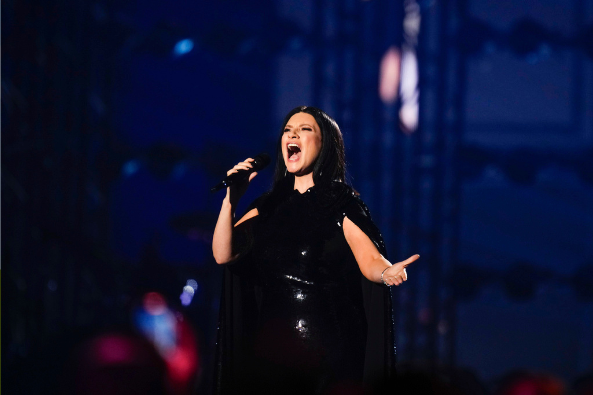 Laura Pausini performs during the 24th annual Latin Grammy Awards