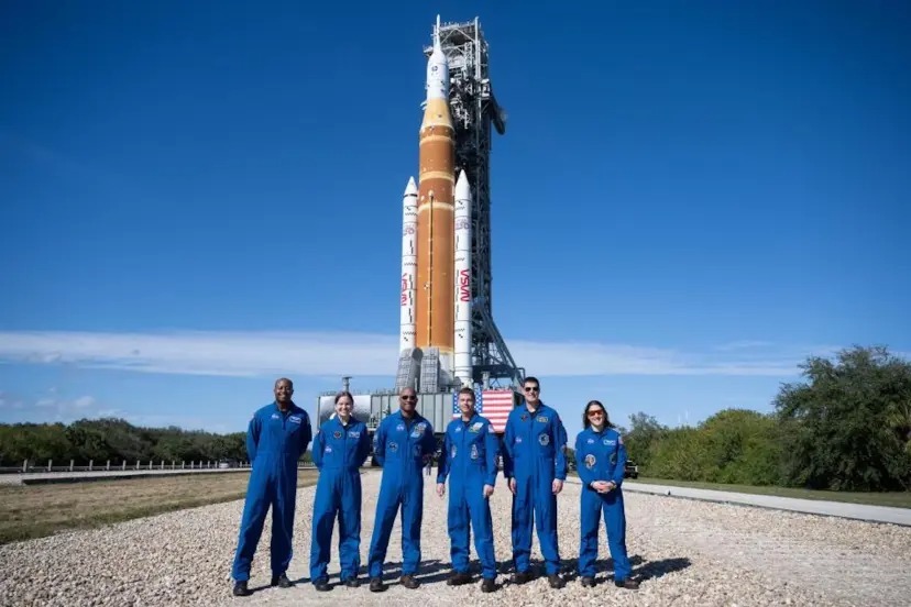 The astronauts of the Artemis II mission.