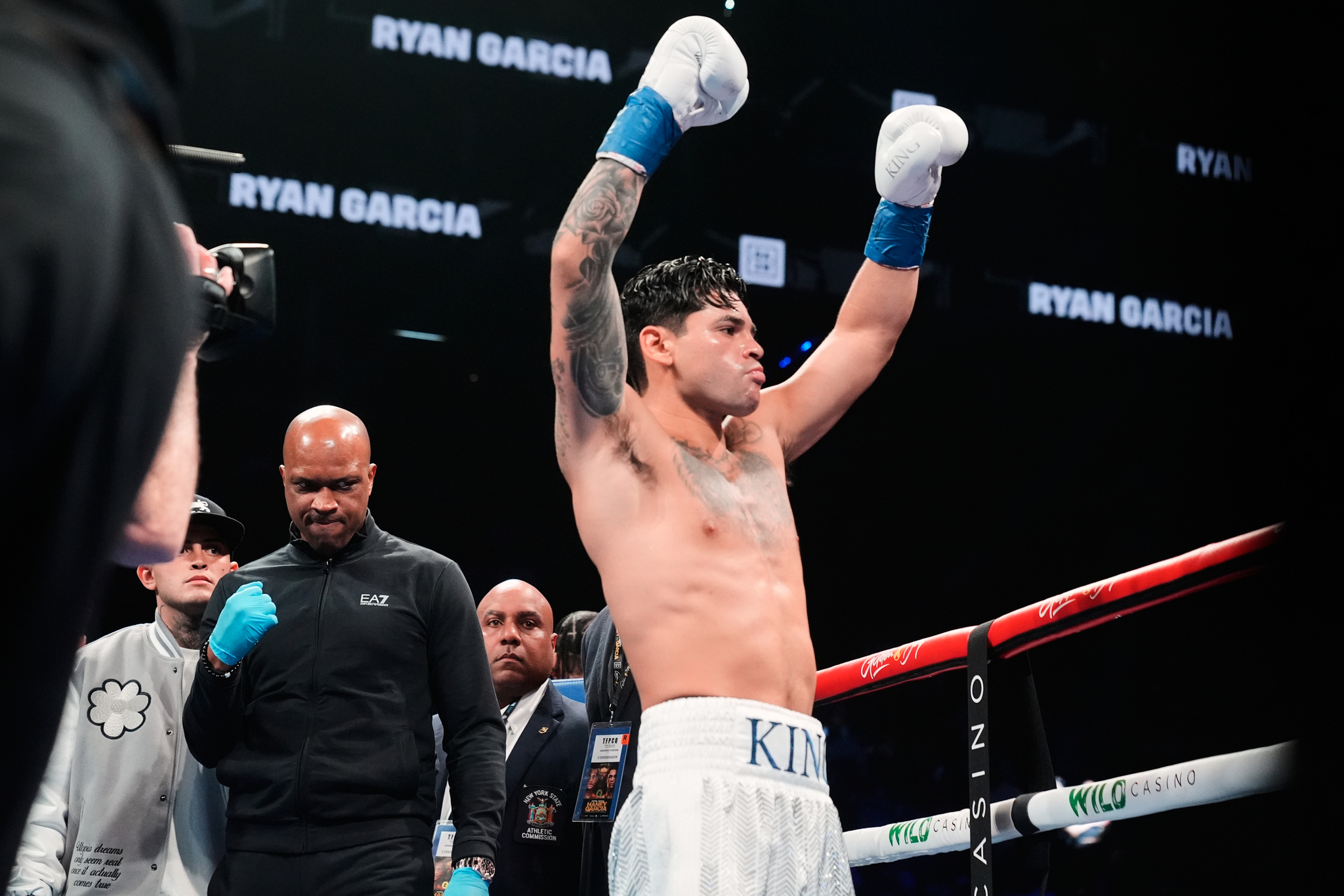 Ryan García anunciado antes del combate superligero ant Devin Haney.