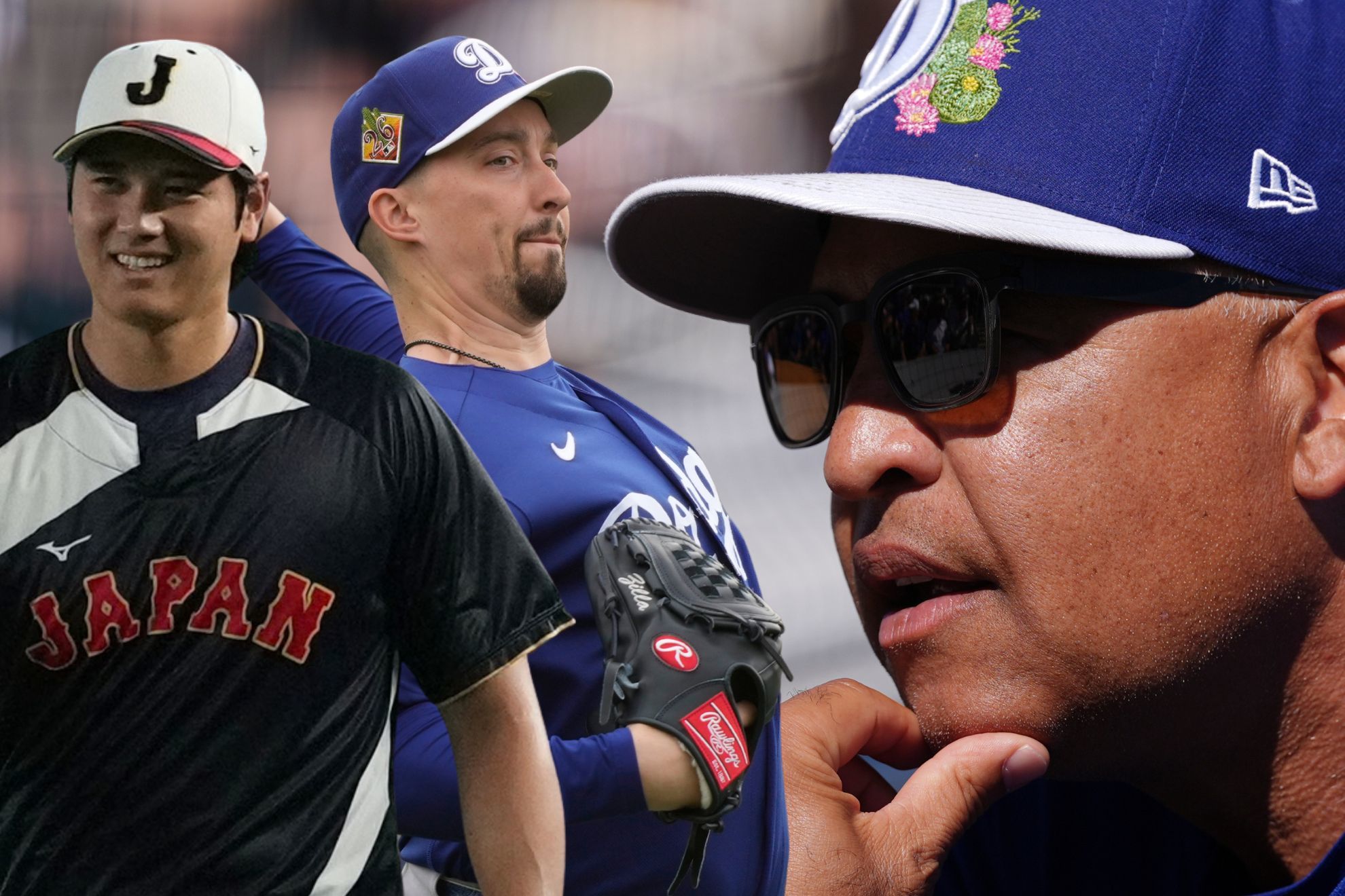 Ohtani, Blake Snell & Dave Roberts - Los Angeles dodgers Baseball