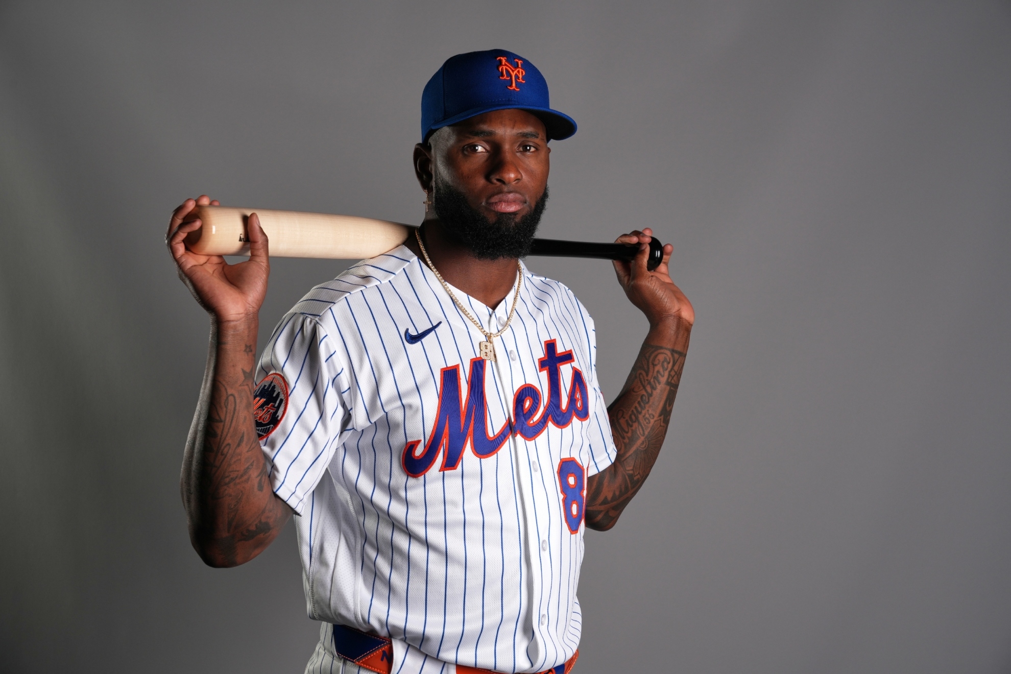 This is a 2026 photo of Luis Robert Jr. of the New York Mets baseball team.