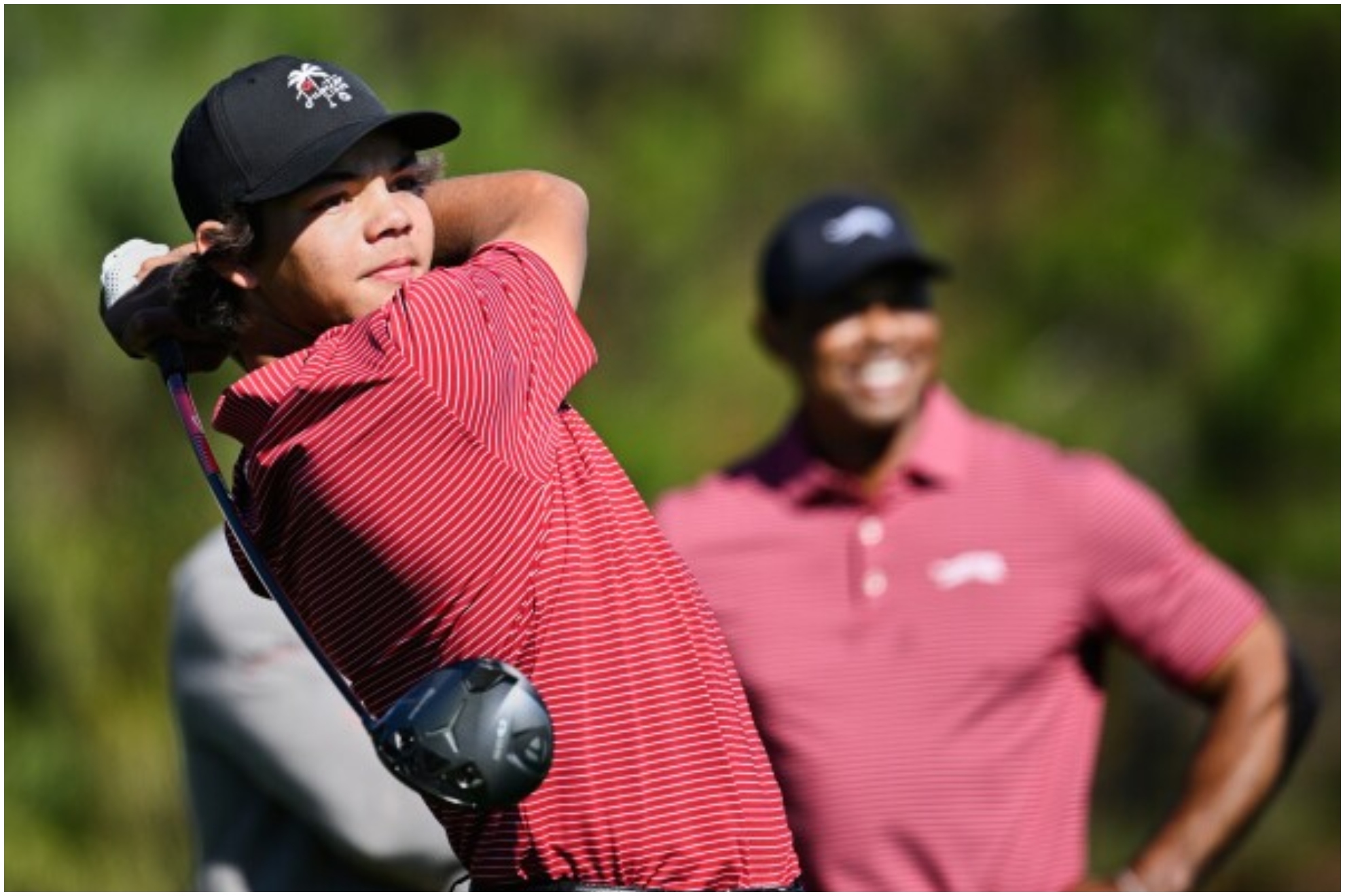 Charlie Woods and Tiger Woods