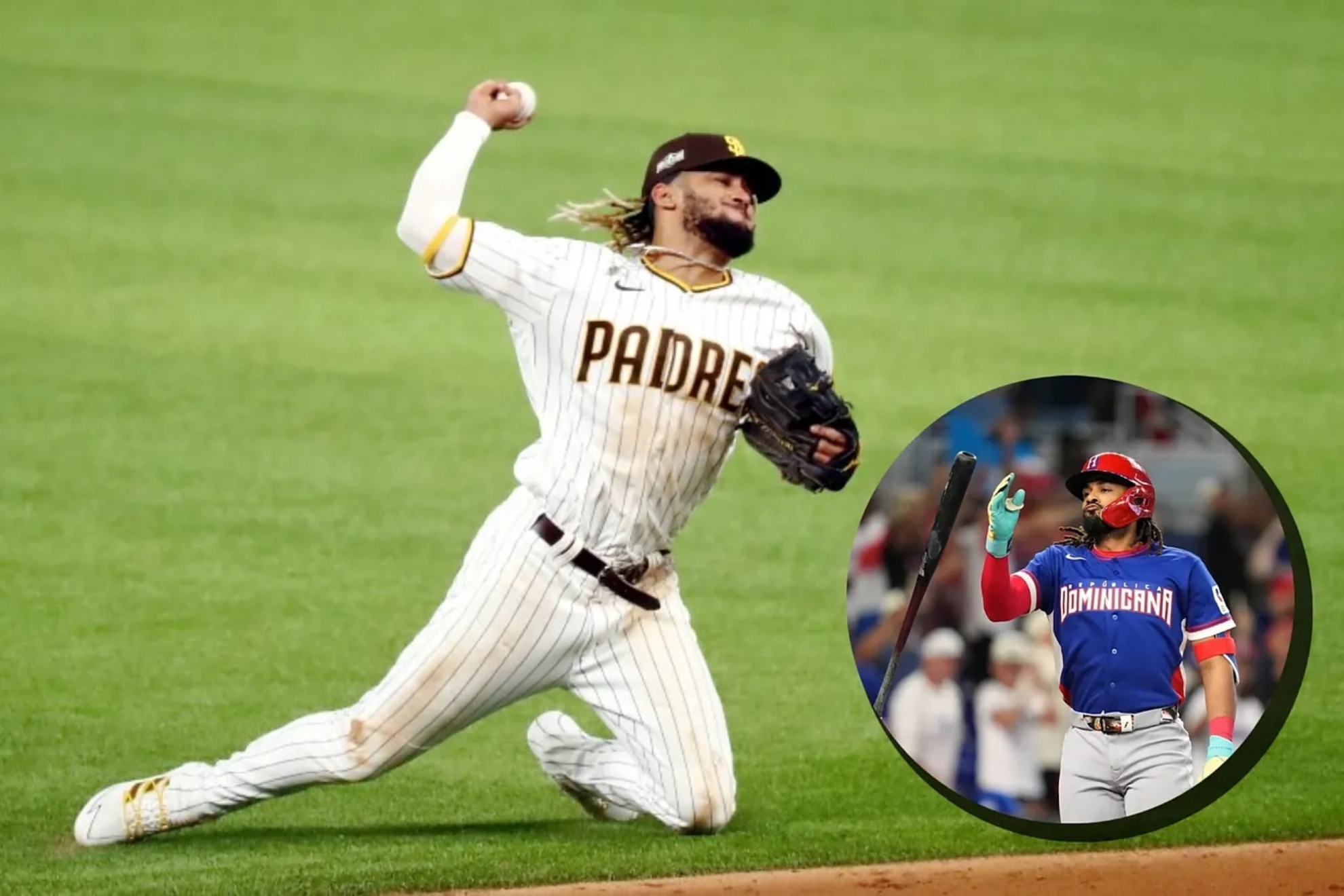 Fernando Tatis Jr. with the Padres and the Dominican Republic.