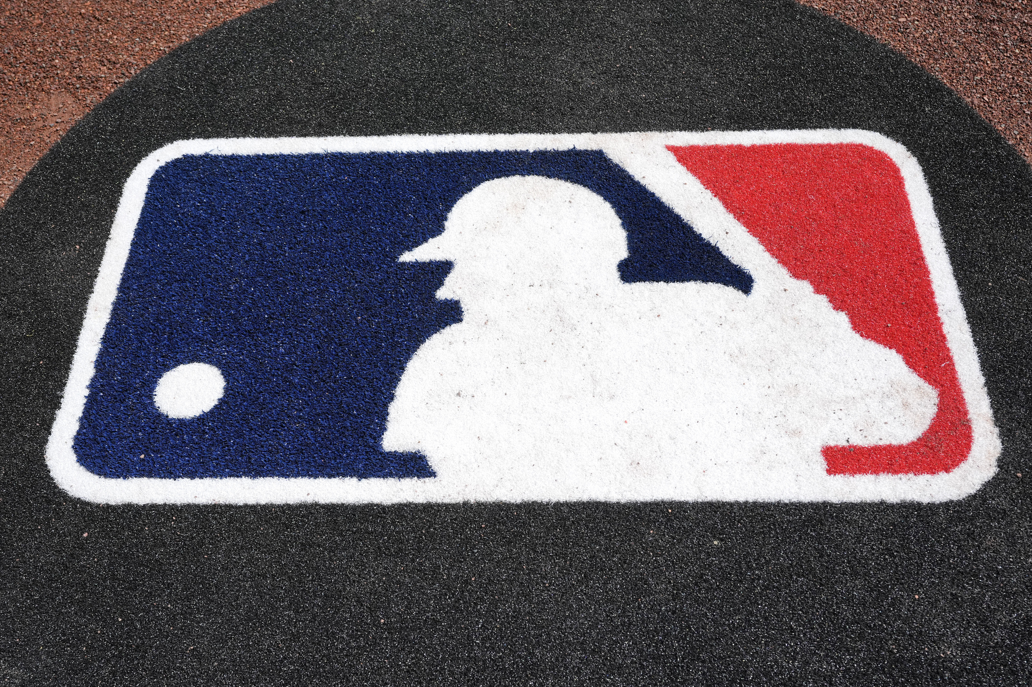 MLB logo on field