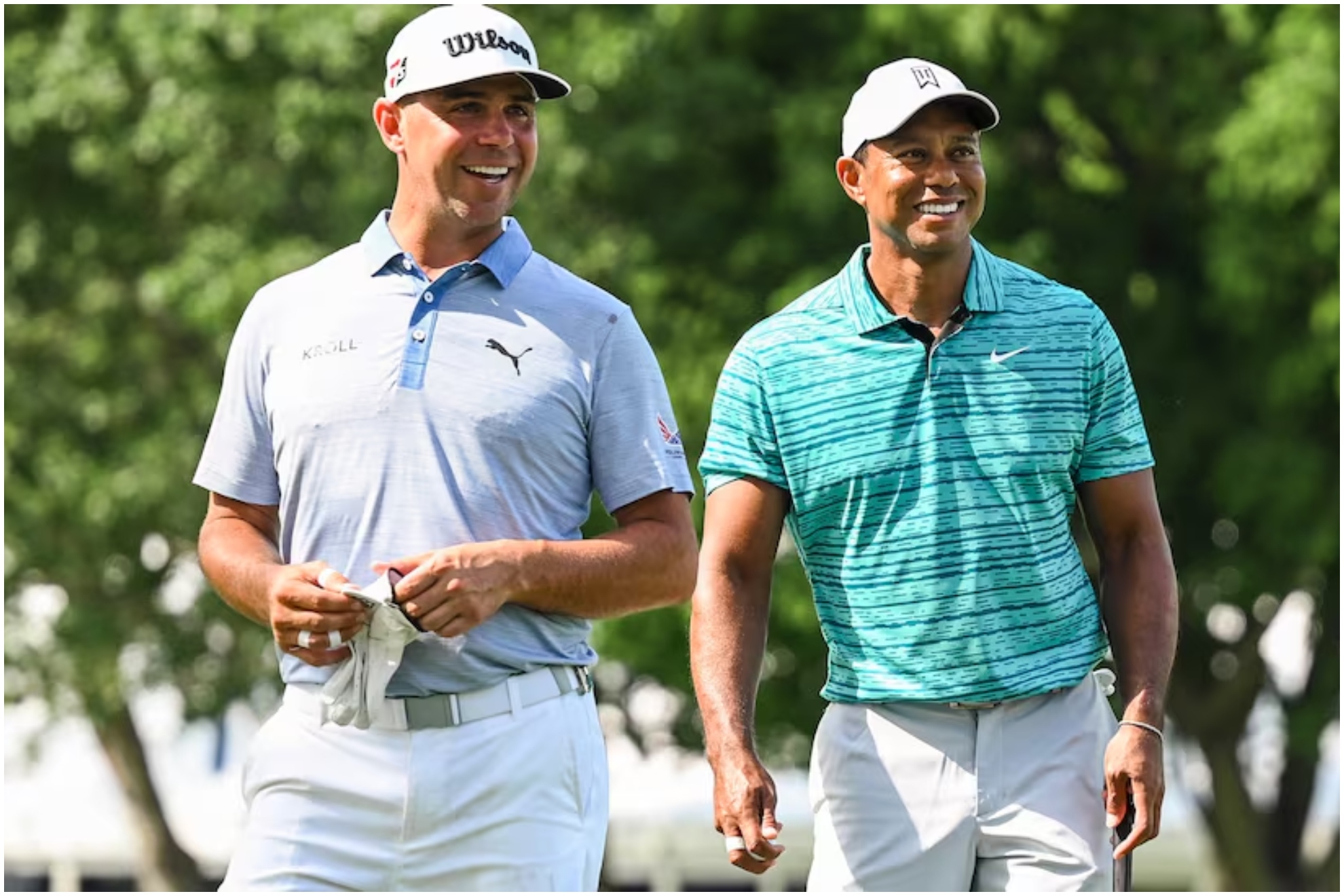 Gary Woodland and Tiger Woods