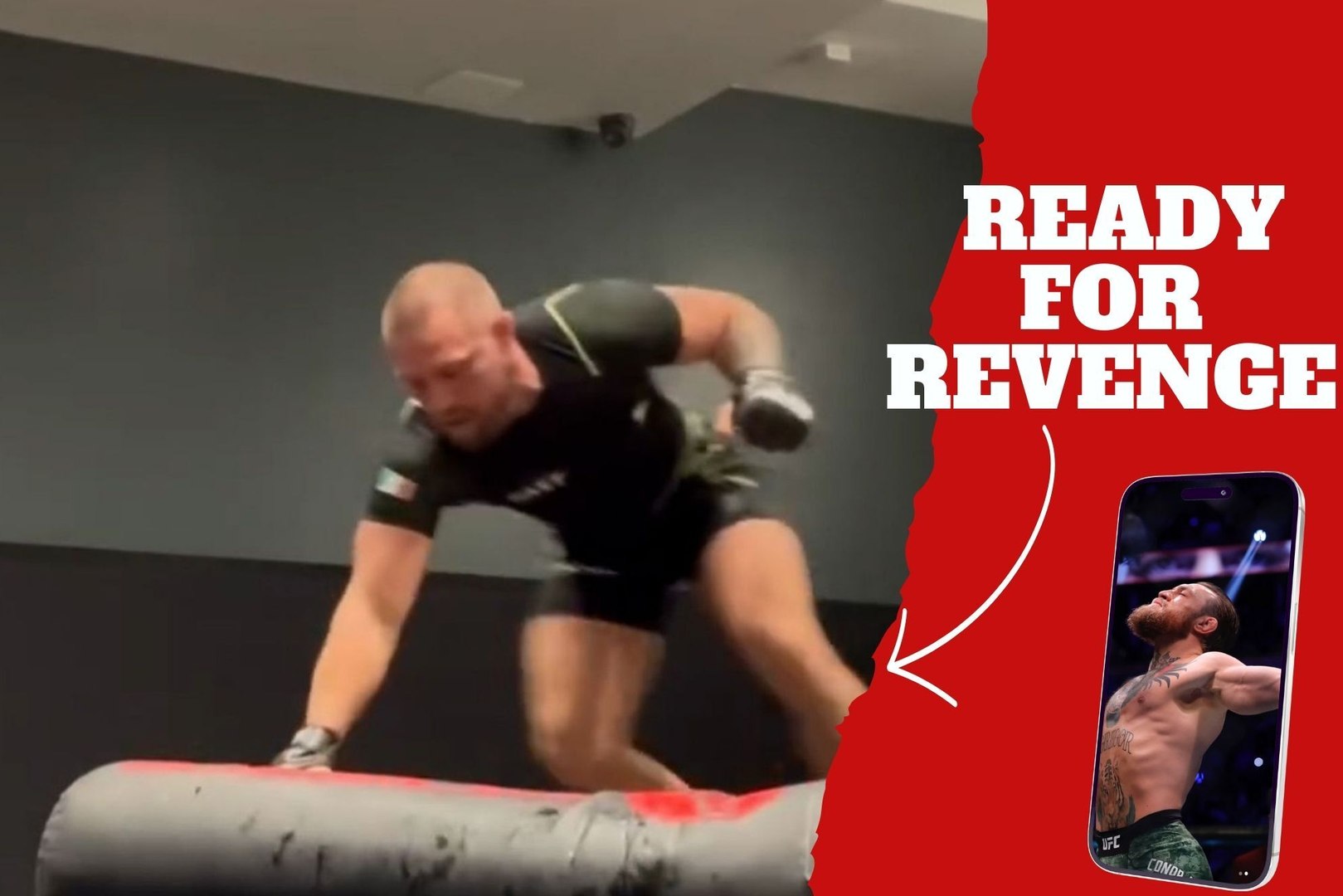 Conor McGregor furiously hits a punching bag as he tries to prove he's not done sending a message to Logan Paul