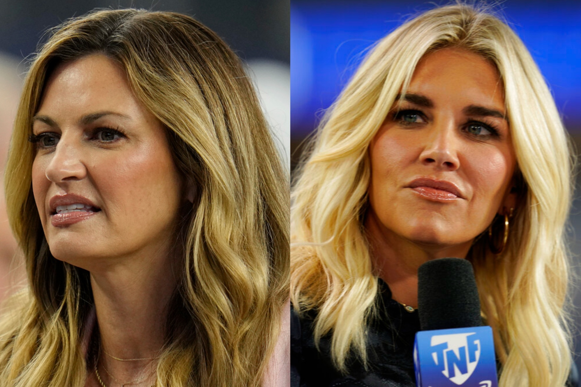 Erin Andrews (L) ghosted Charissa Thompson on New Years Eve.