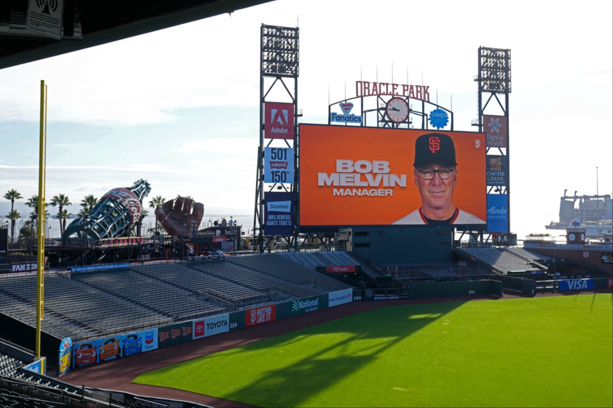 The San Francisco Giants evacuated their clubhouse due to the fire at Oracle Park.
