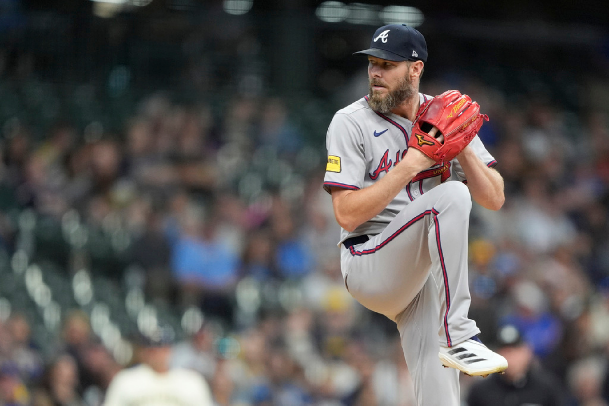 Atlanta Braves' Chris Sale pitches during the first inning