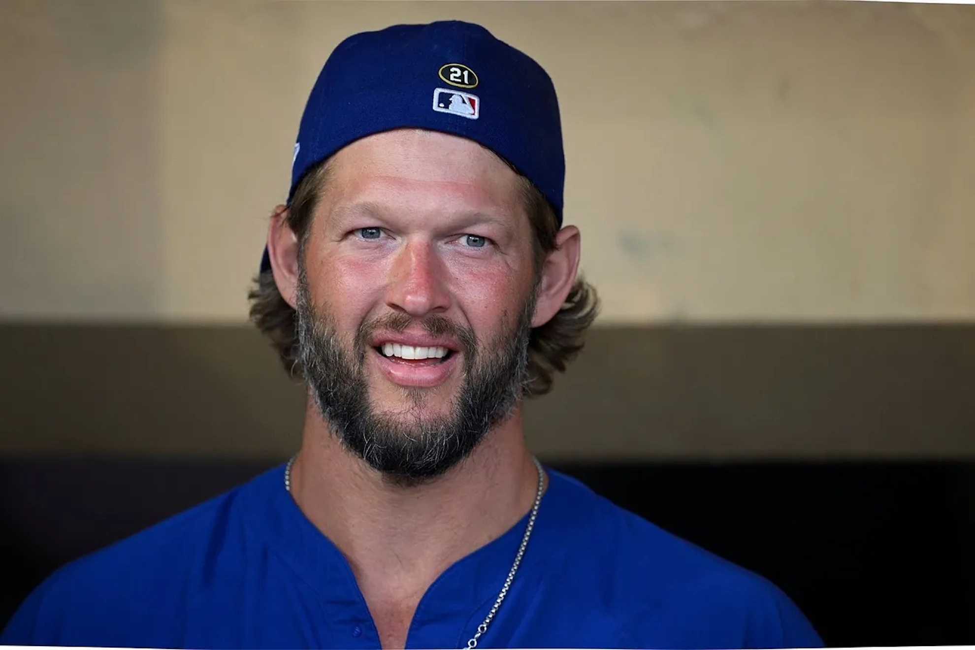 Clayton Kershaw at the Dodgers' exit gate.