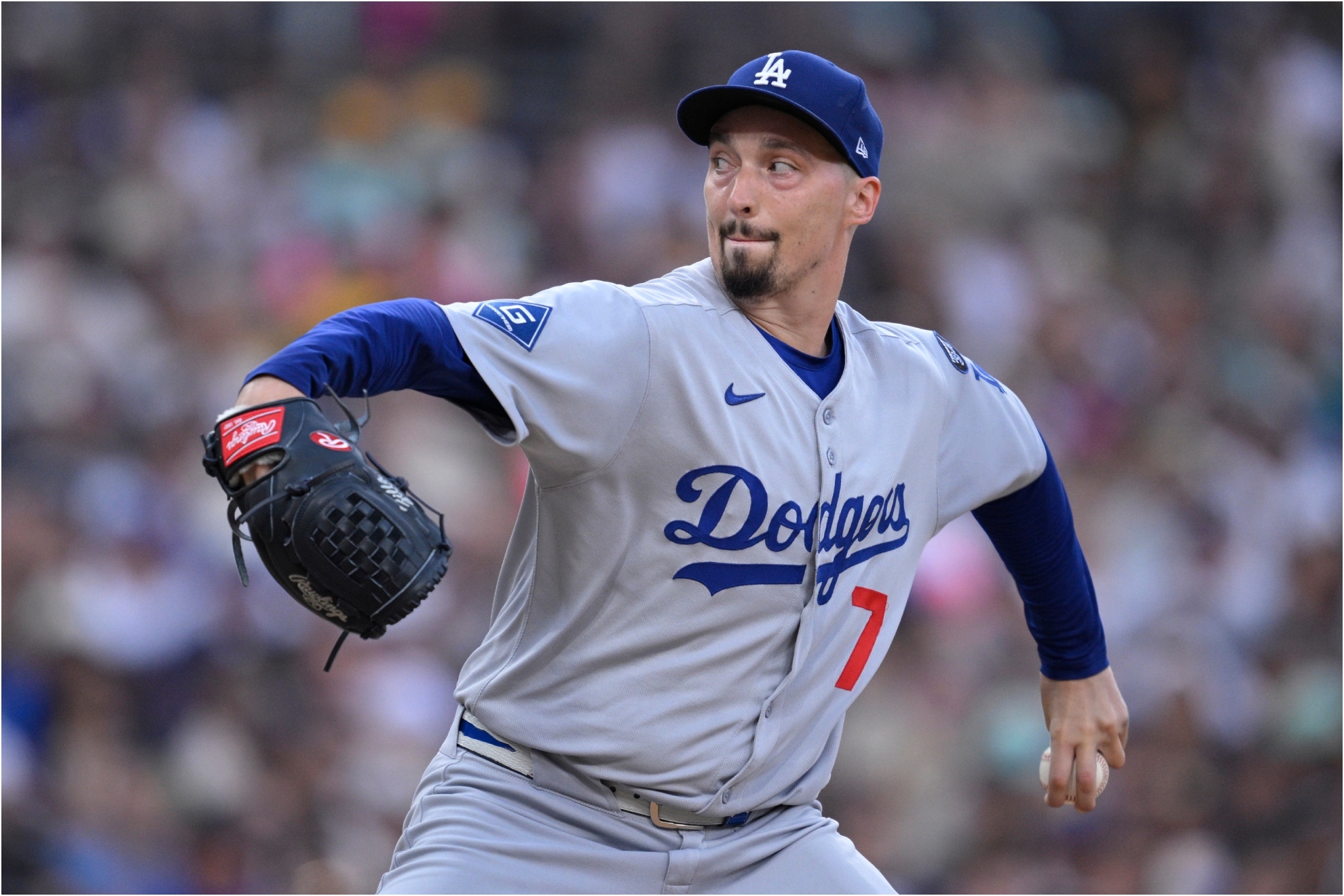 Los Angeles Dodgers starting pitcher Blake Snell.