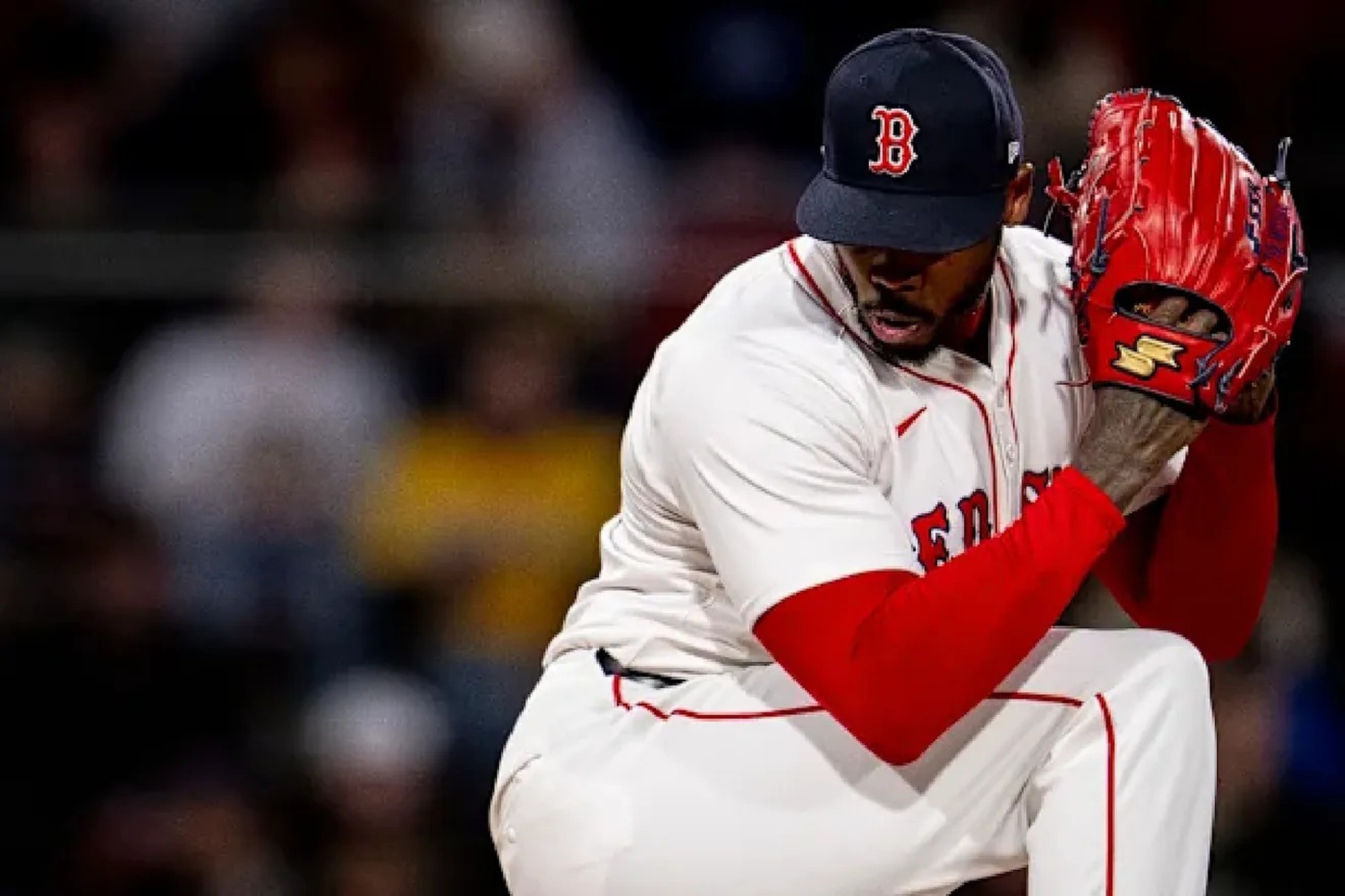 Chapman in his defensive role with the Red Sox.