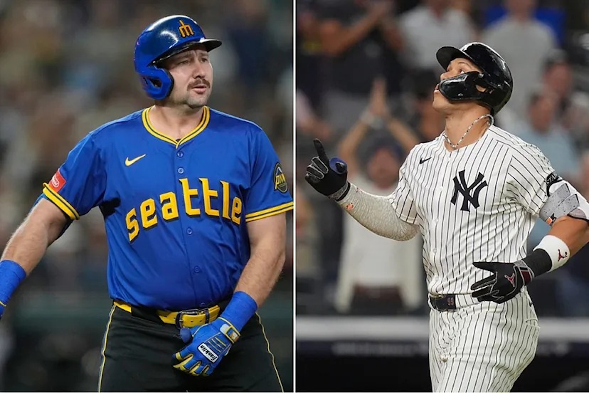 Cal Raleigh and Aaron Judge.