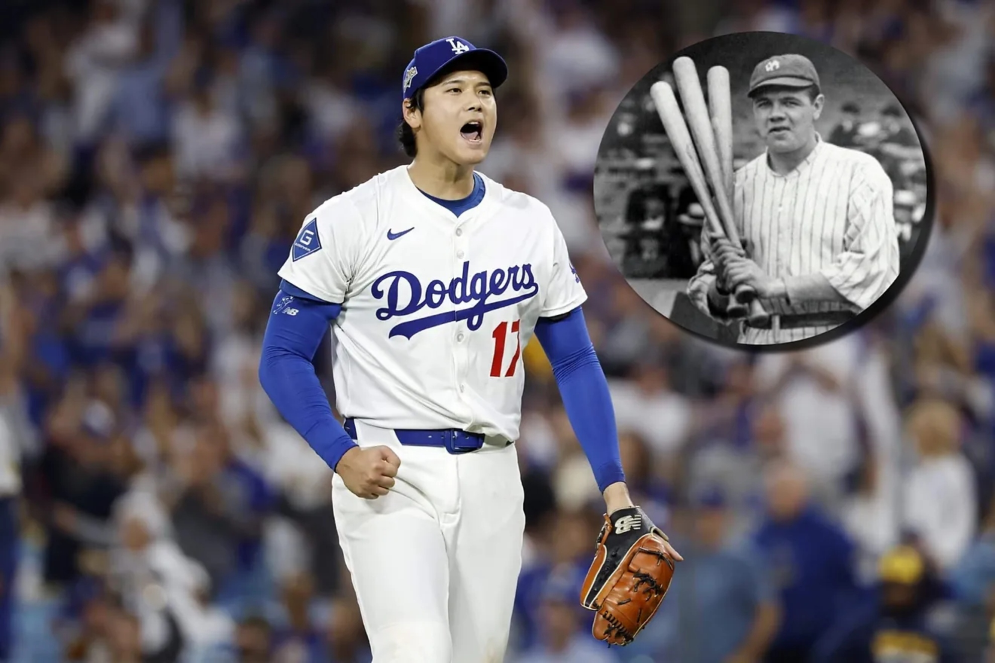 Ohtani and Babe Ruth