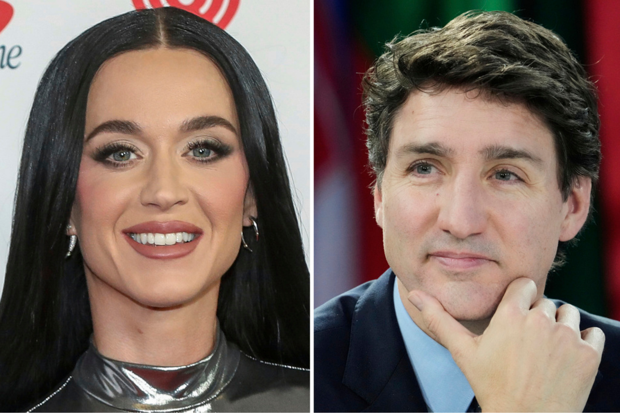 Katy Perry, left, at Madison Square Garden, Dec. 13, 2024, in New York, and former Canadian Prime Minister Justin Trudeau