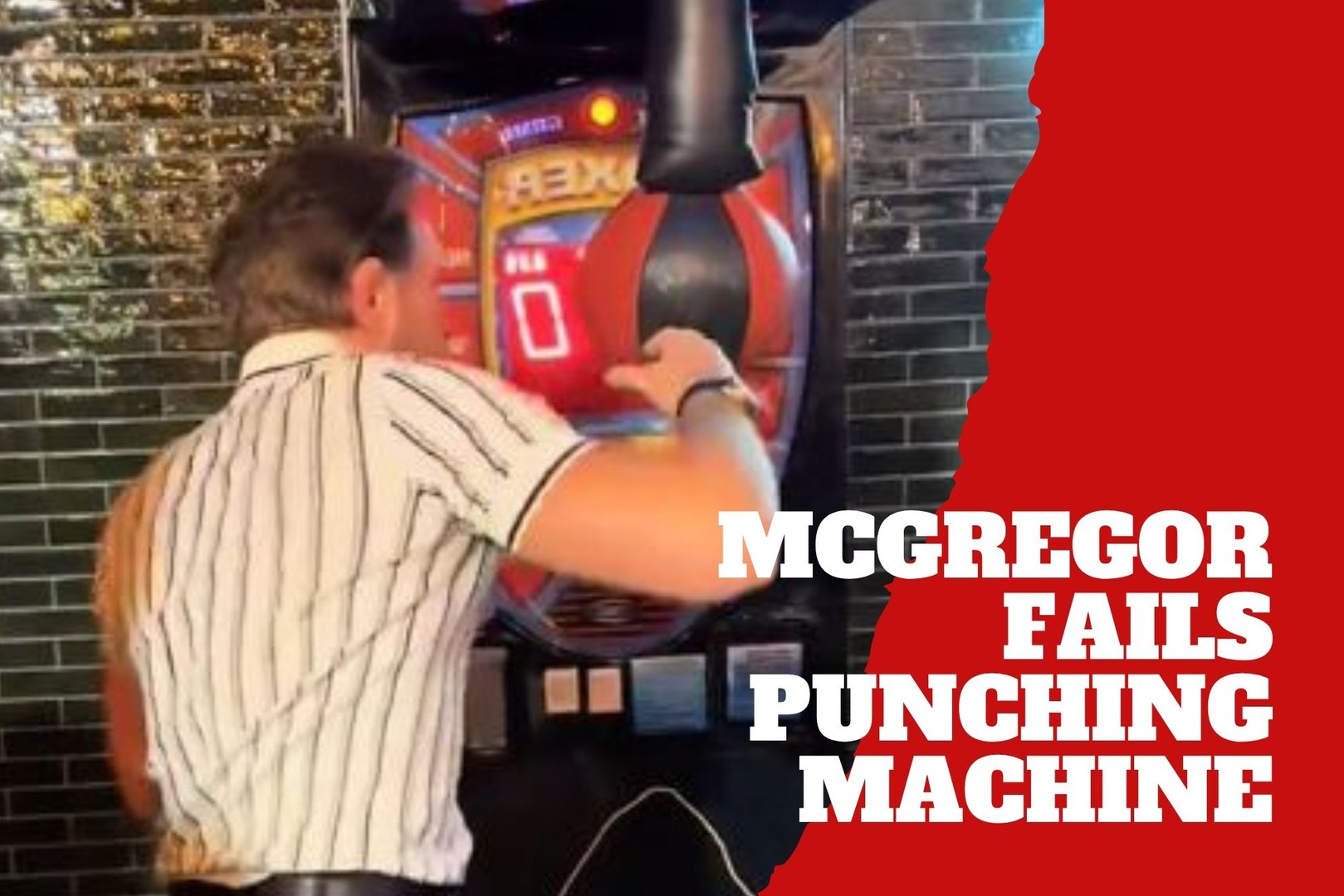 McGregor fails trying to break boxing machine with punch