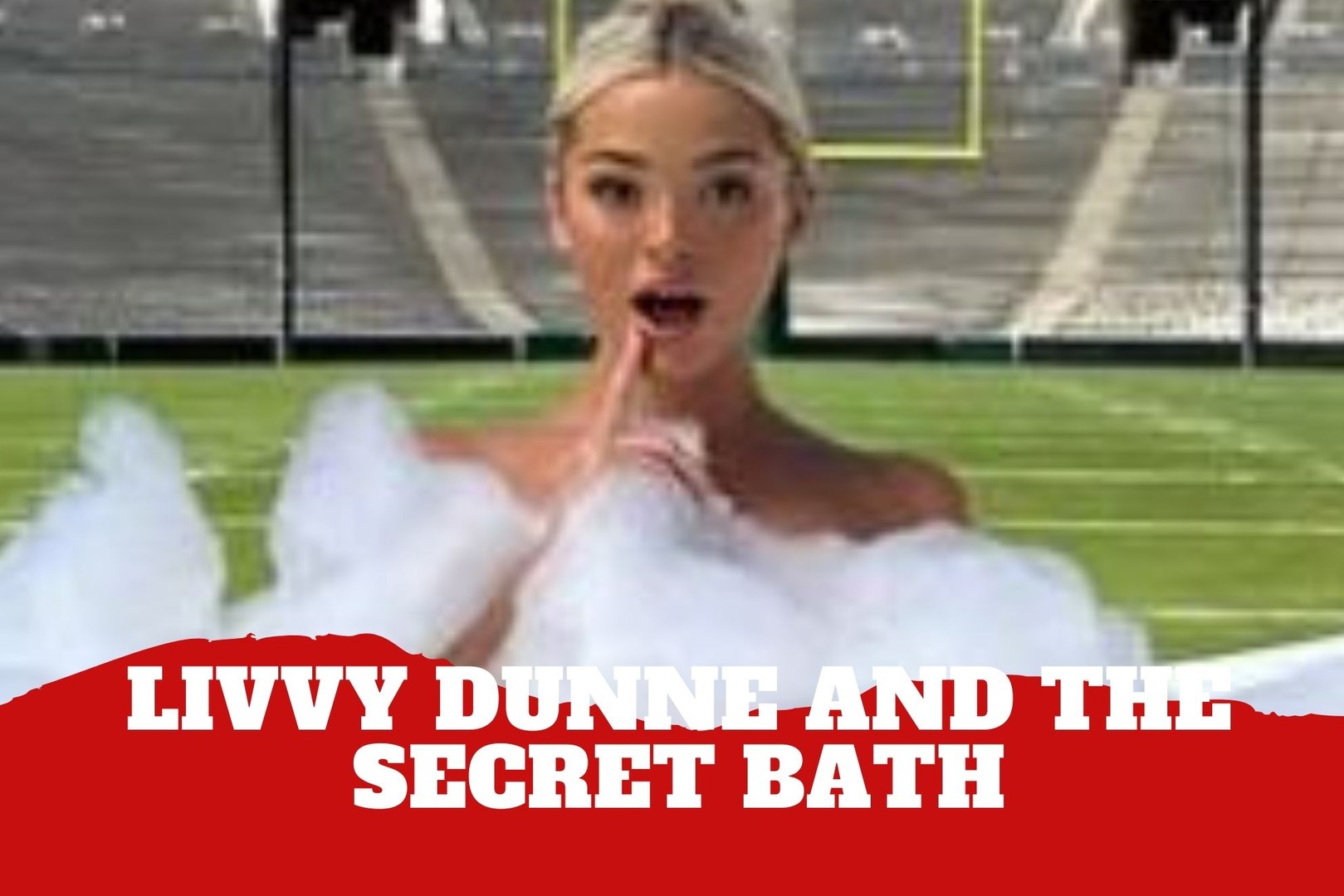 Livvy Dunne appears in a bathtub in the middle of the court