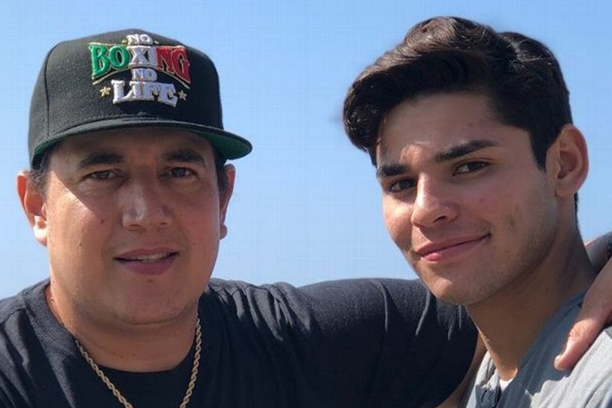 Eddy Reynoso and Ryan Garcia on a picture when they were training together.
