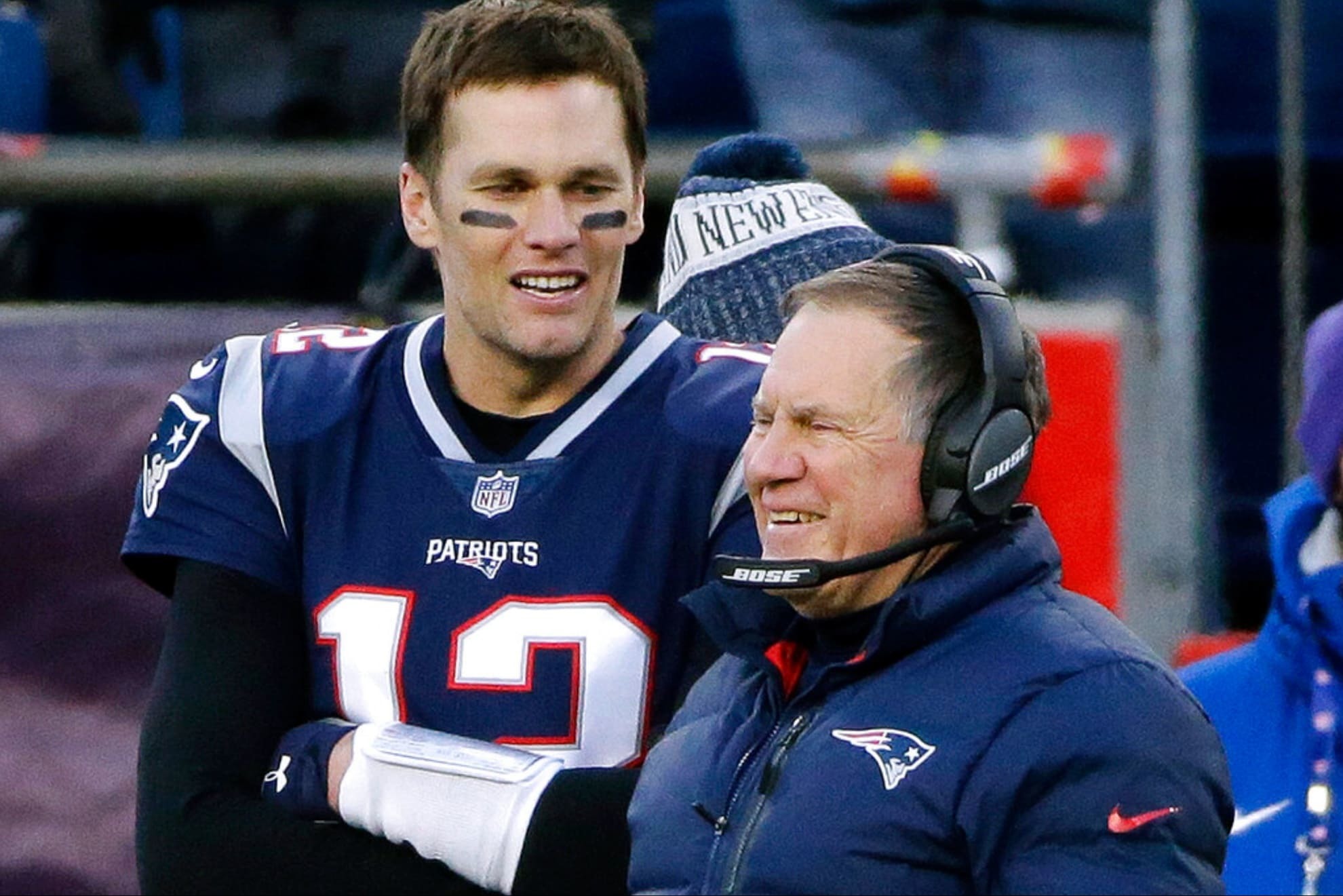 NFL legends Tom Brady and Bill Belichick.
