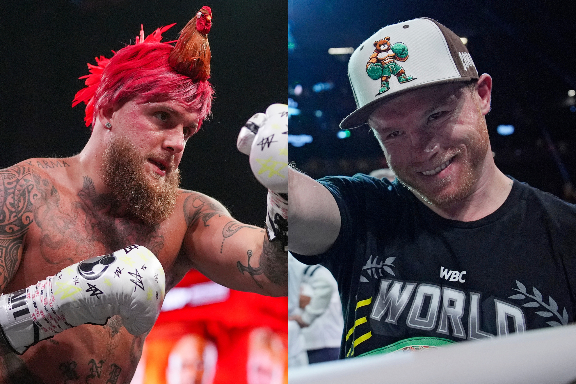 Jake Paul (left) and Canelo Alvarez (right) might still be on a collision course.