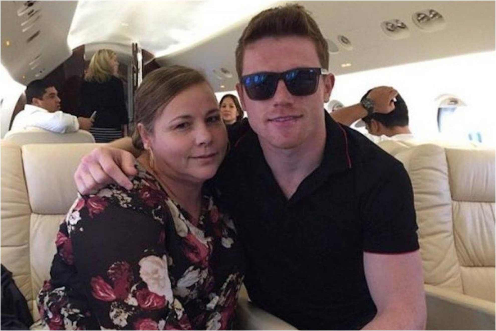 Canelo Alvarez and his mother, Ana María Barragán.
