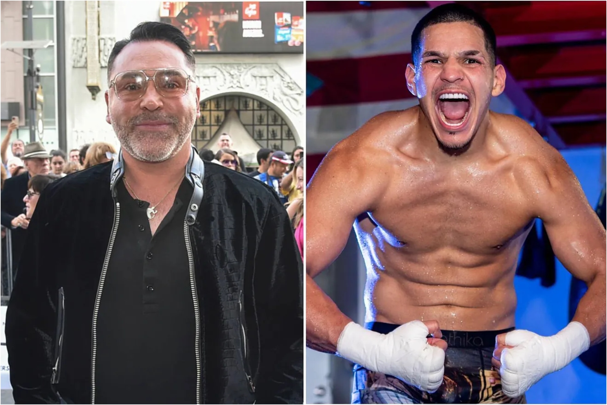 Óscar de la Hoya and Edgar Berlanga.