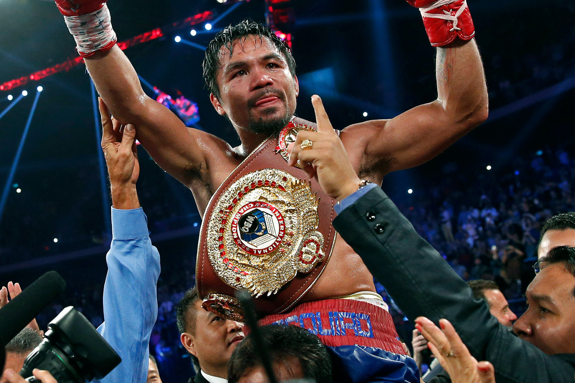 Manny Pacquiao is hoping to lift a world title belt once again in 2025.