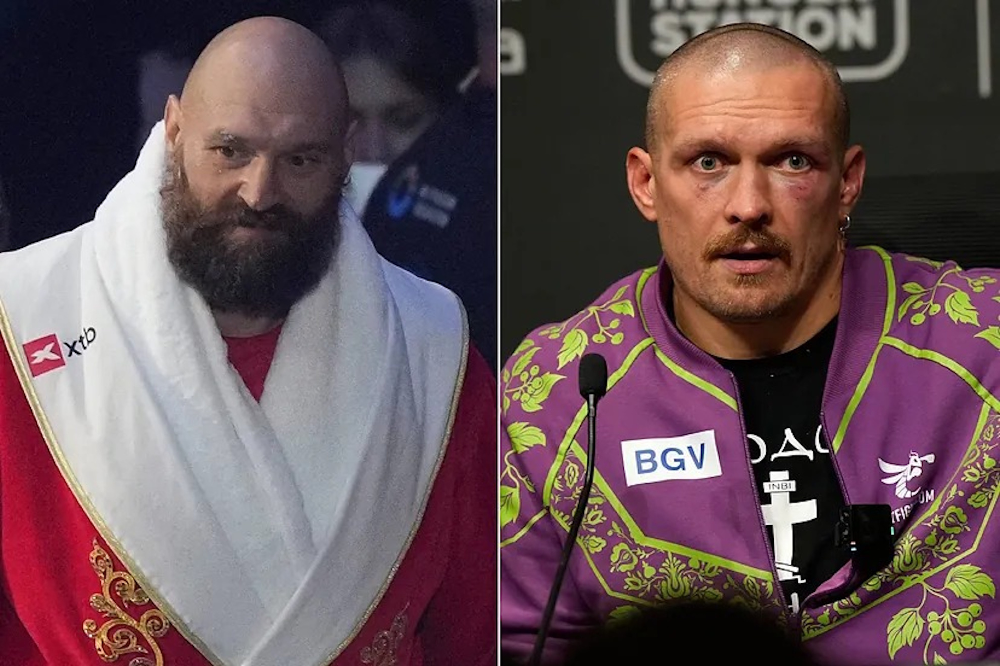 Tyson Fury and Oleksandr Usyk.