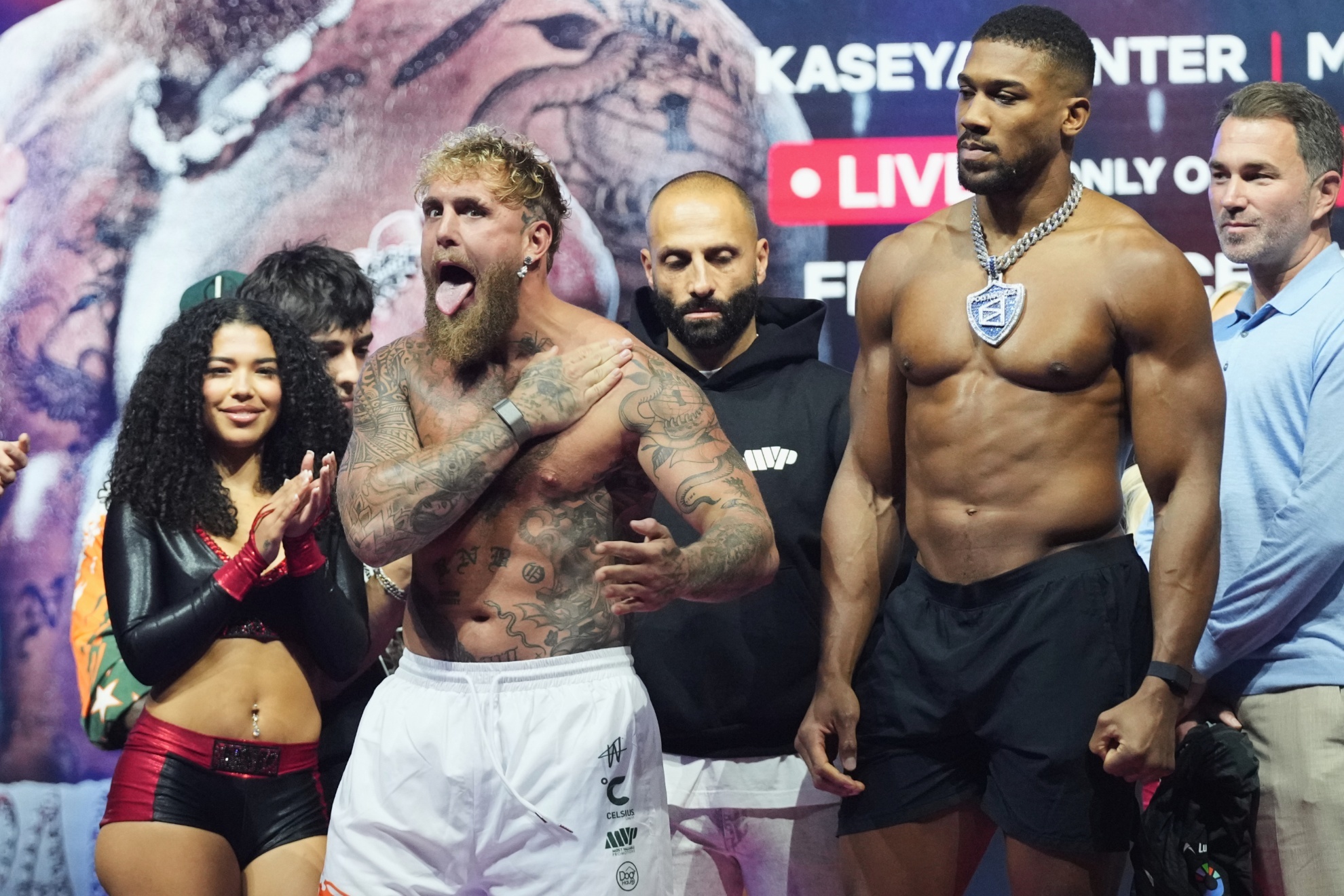 Fans say Jake Paul's smirk won't survive Anthony Joshua's fists.
