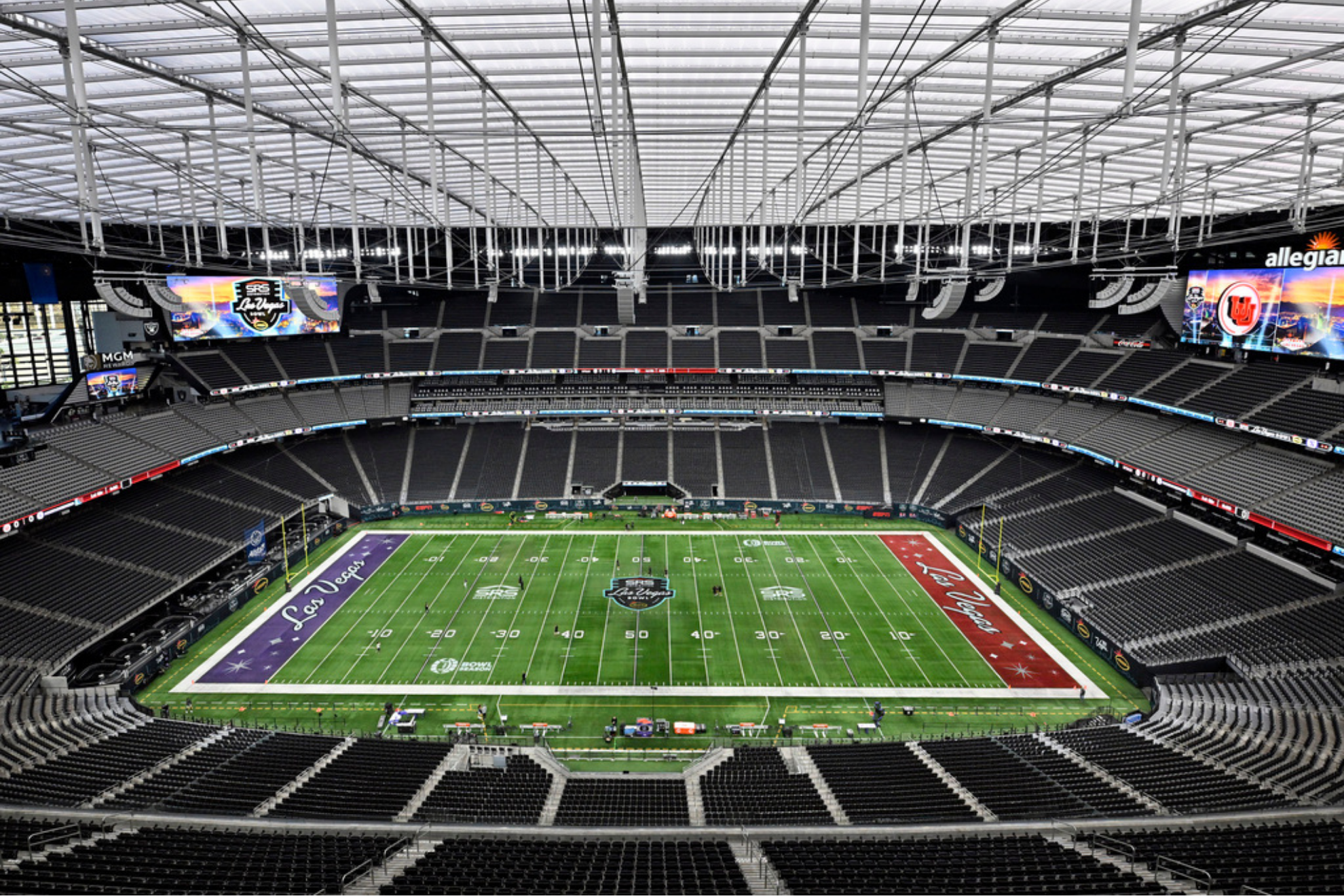 The gridiron is set before the Las Vegas Bowl