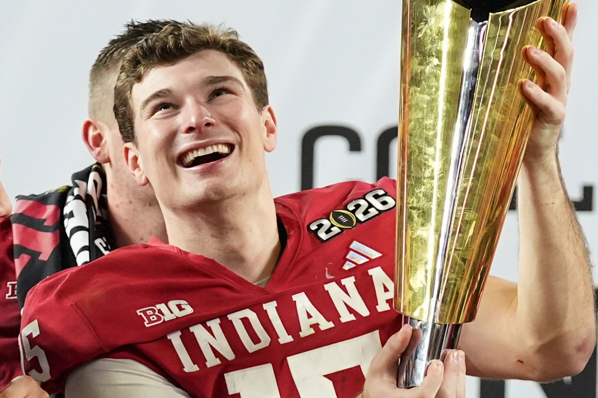 Fernando Mendoza was serenaded in Miami by Indiana fans celebrating a long college football drought