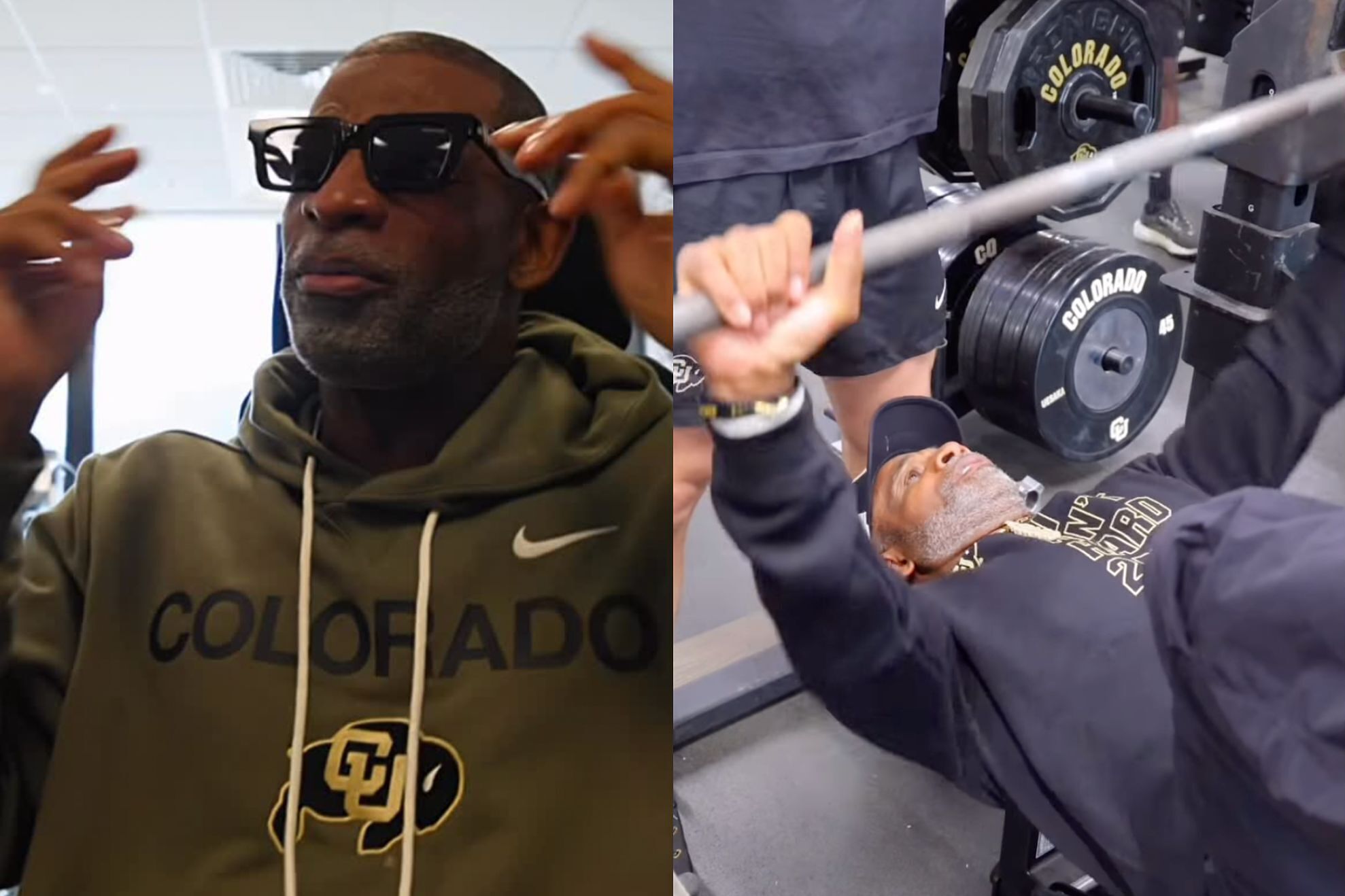 Deion Sanders shows he's still got it at 58 in the weight room