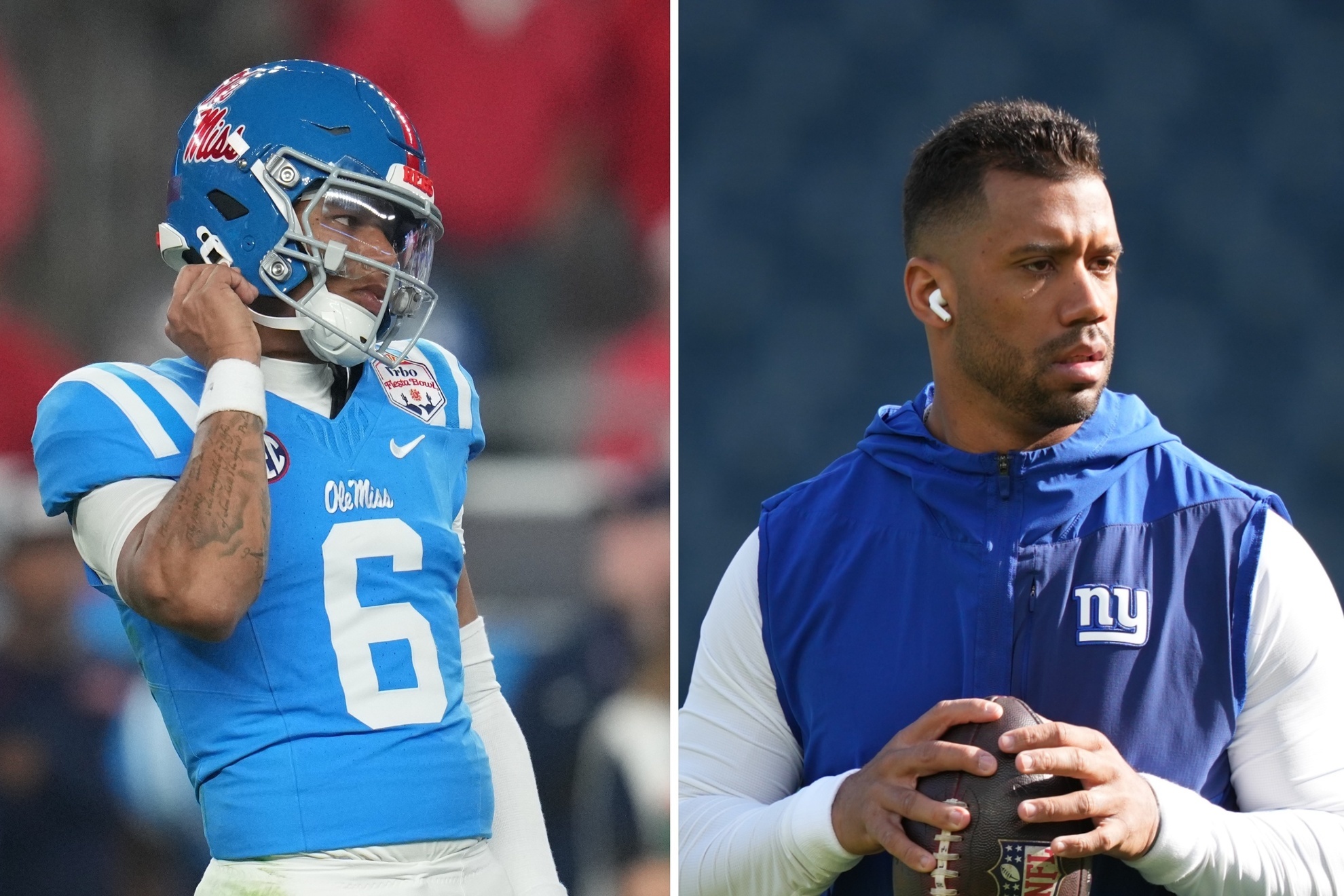 Trinidad Chambliss and Russell Wilson