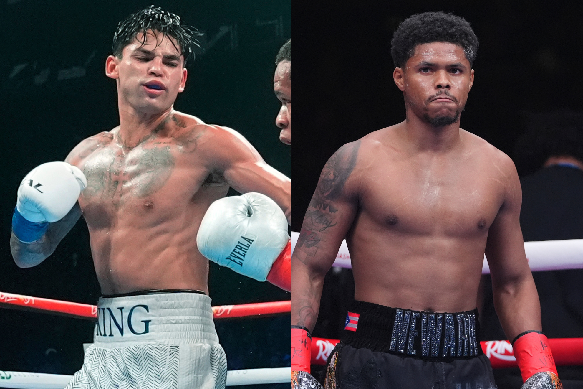 A potential fight between Ryan Garcia (left) and Shakur Stevenson (right) is starting to become a real possibility.