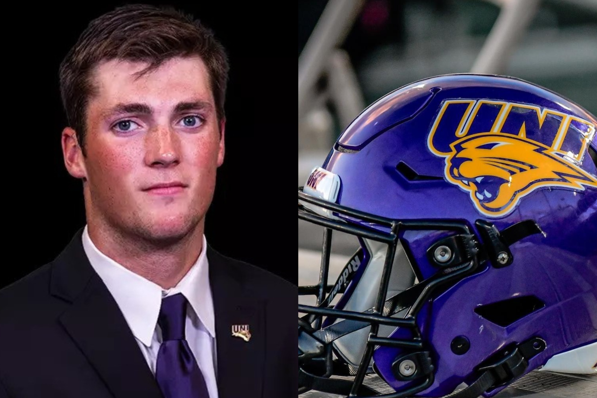 Parker Sutherland, a tight end for the University of Northern Iowa Panthers team, has died aged 19